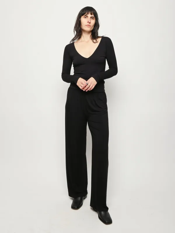 Black Recline V Long Sleeve made by Frances May Houseline