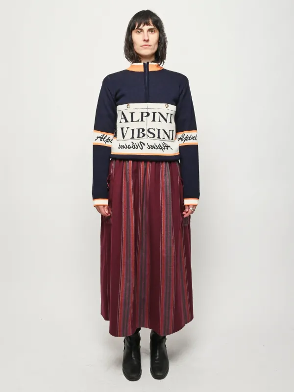 Navy Alpini Race Jersey L/S Sweater sold by Frances May Houseline