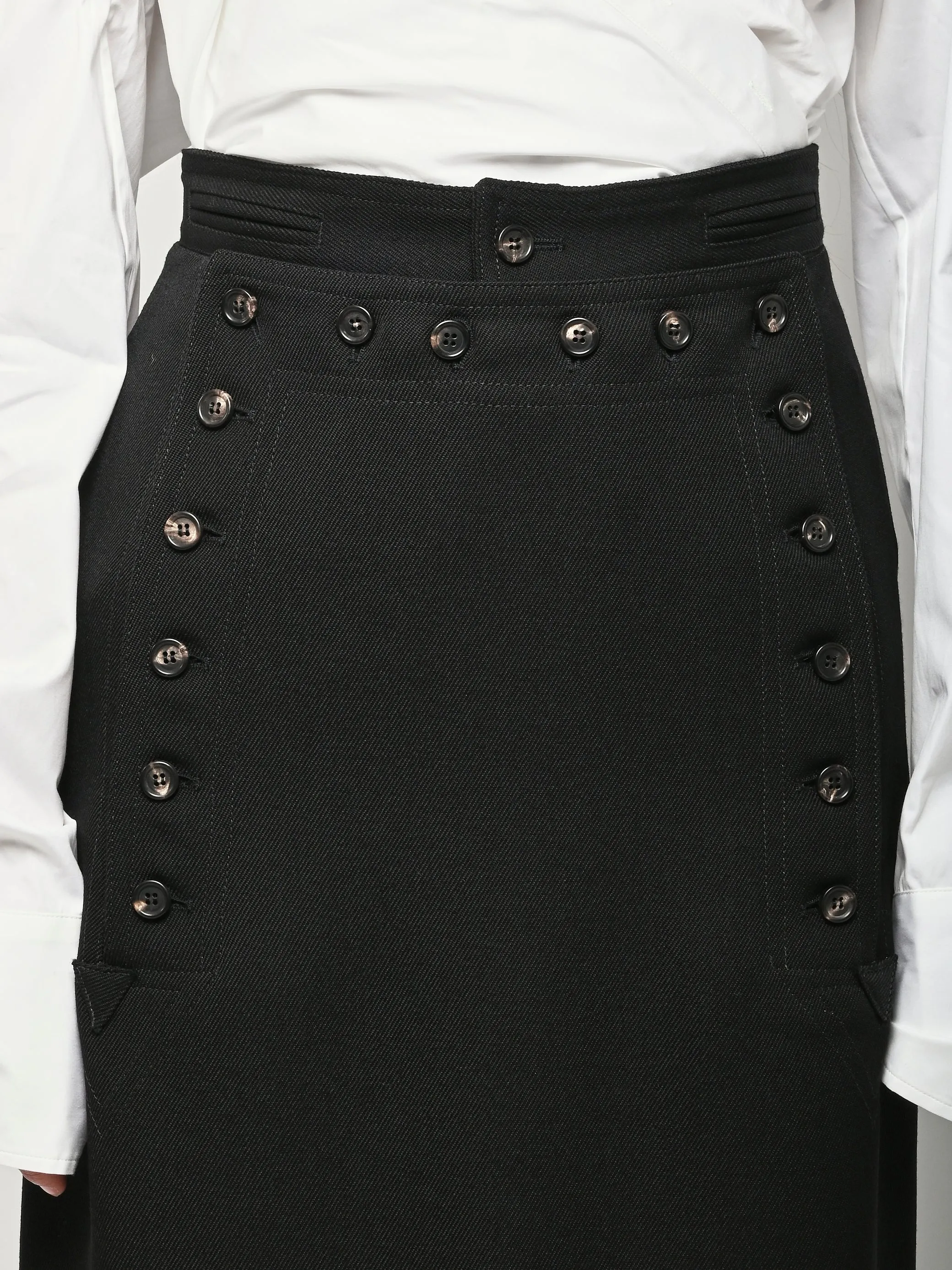 Black Riding Twill Sailor Skirt sold by Frances May Houseline product image thumbnail 3