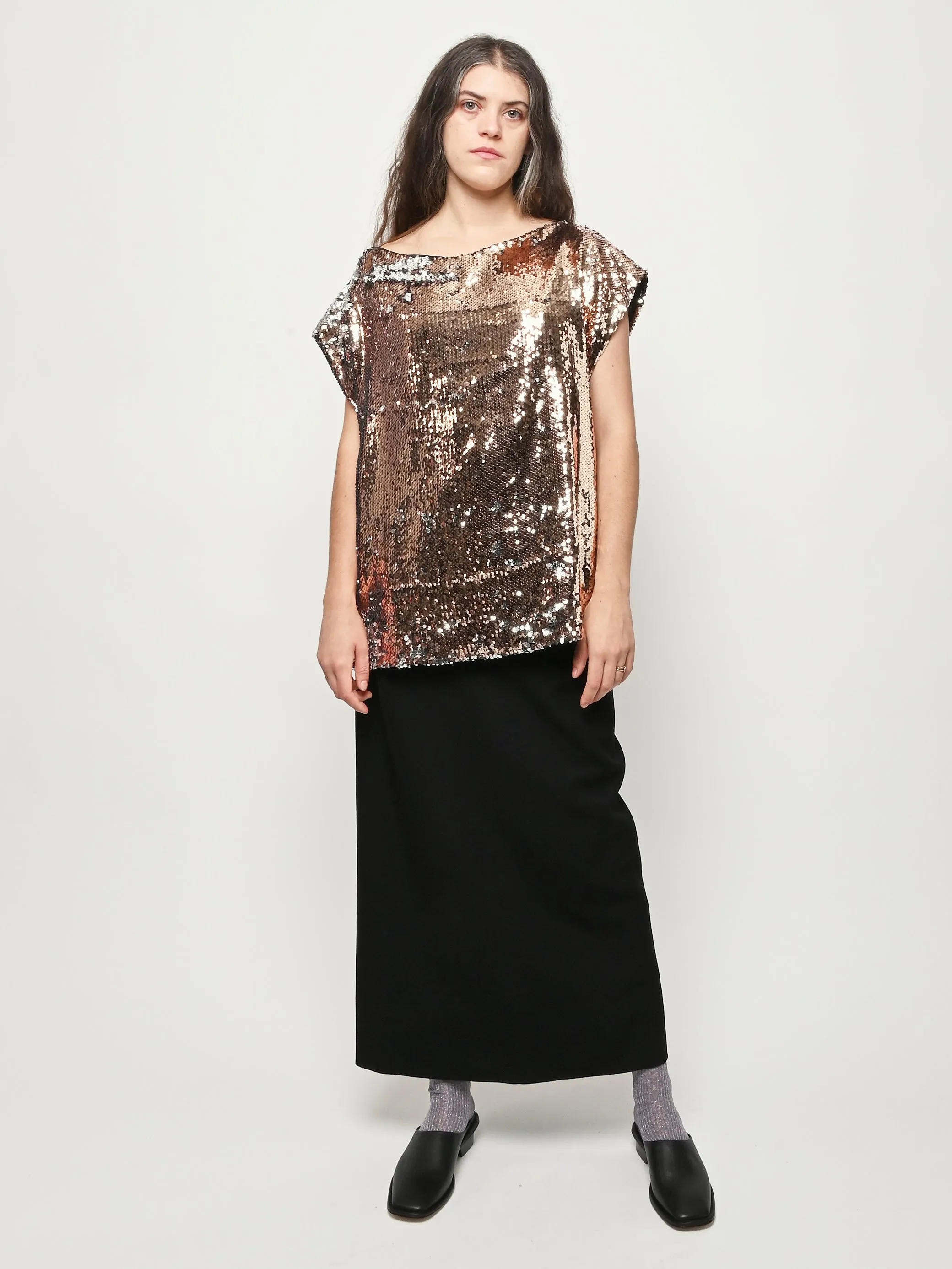 Gold Sequin Tunic sold by Frances May Houseline