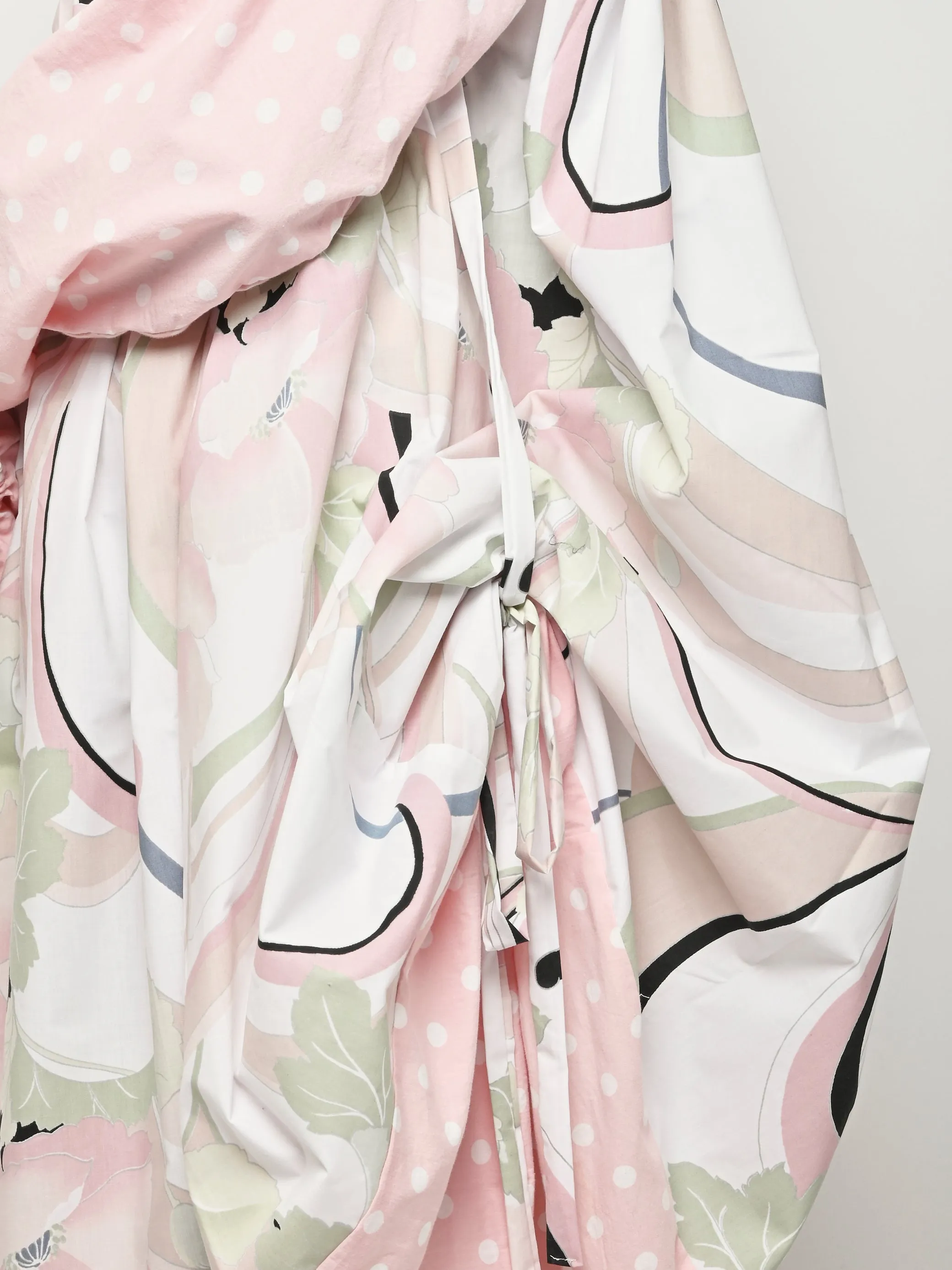 Pink Polka Dot L/S Ruffled Maxi Dress sold by Frances May Houseline product image thumbnail 4