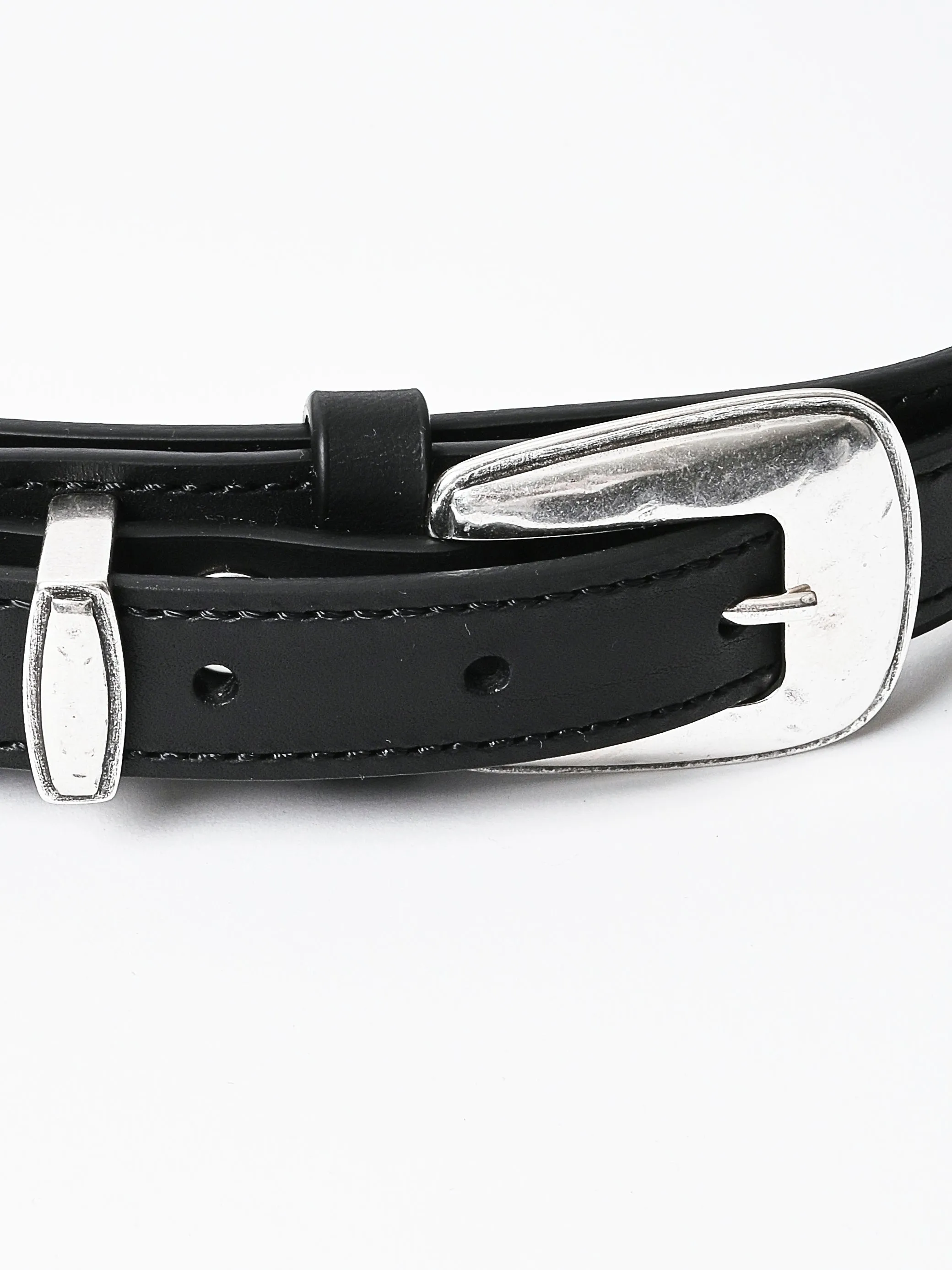 Black Minimal Western Belt sold by Frances May Houseline