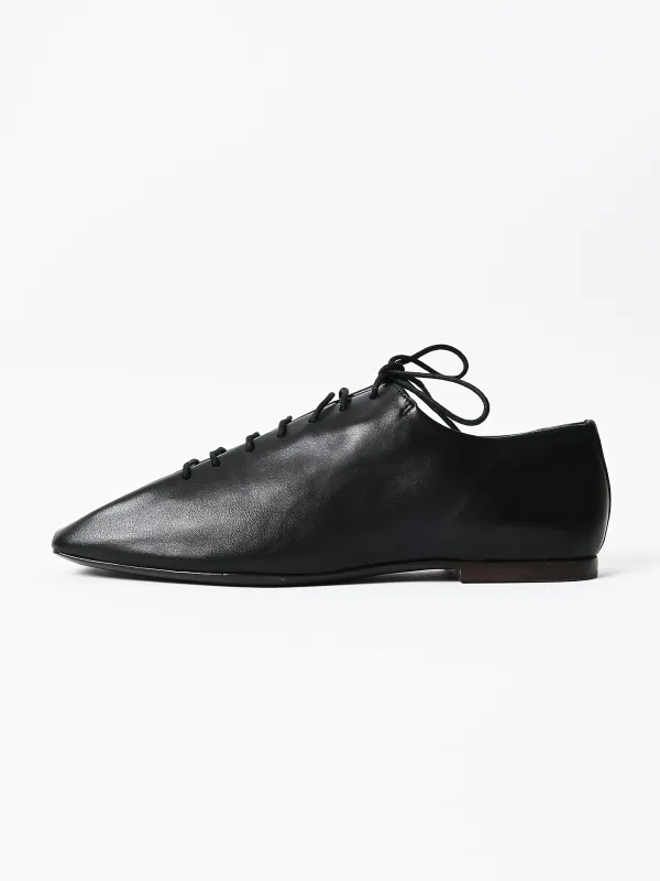 Black Souris Flat Classic Derbies sold by Frances May Houseline