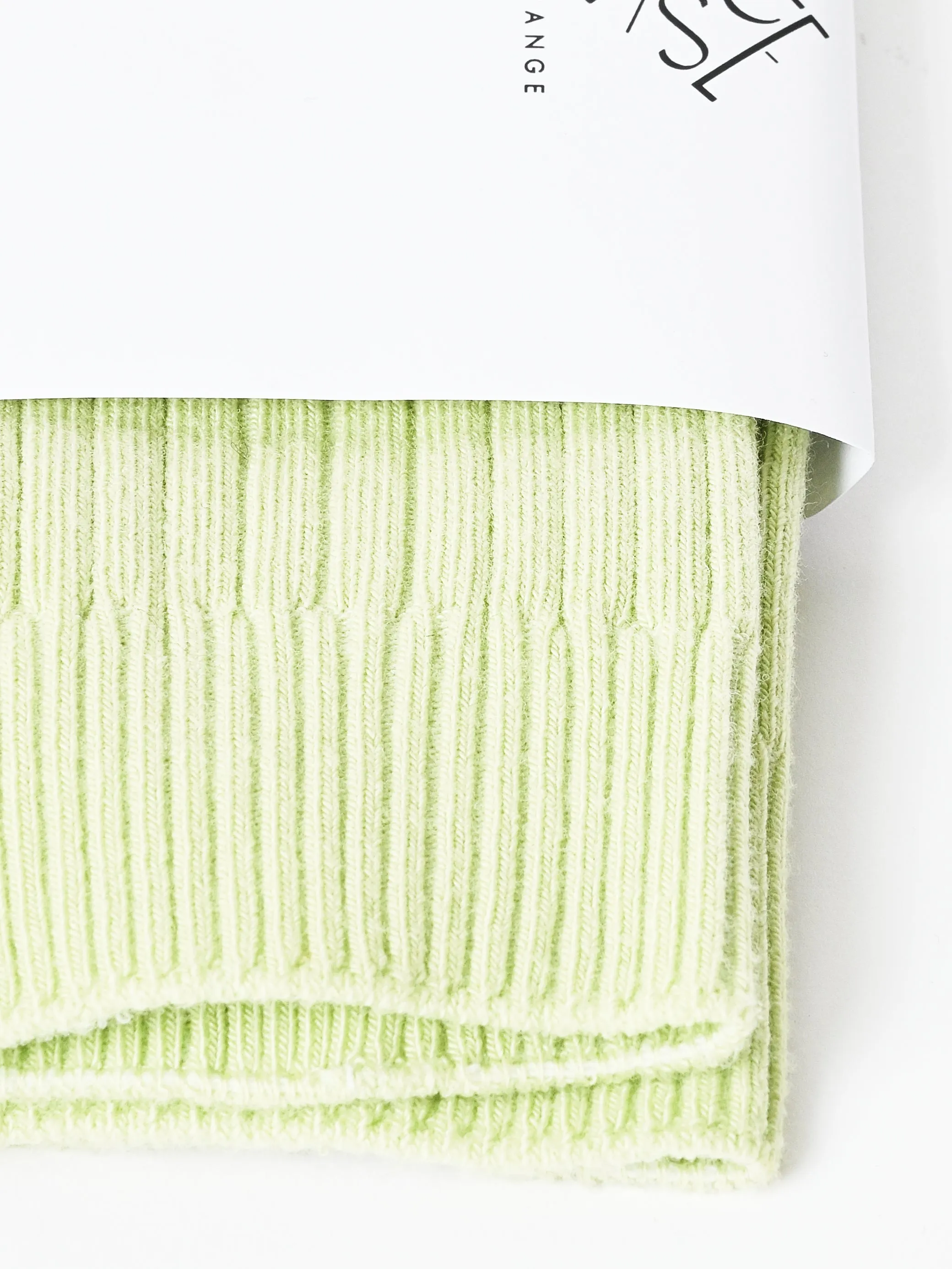 Kir Green Rib Overankle Socks sold by Frances May Houseline