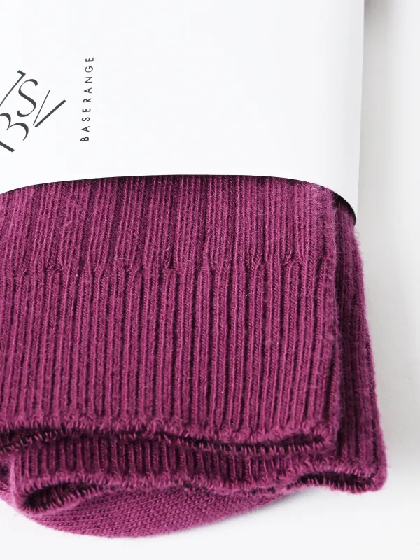 Gesso Purple Rib Overankle Socks sold by Frances May Houseline