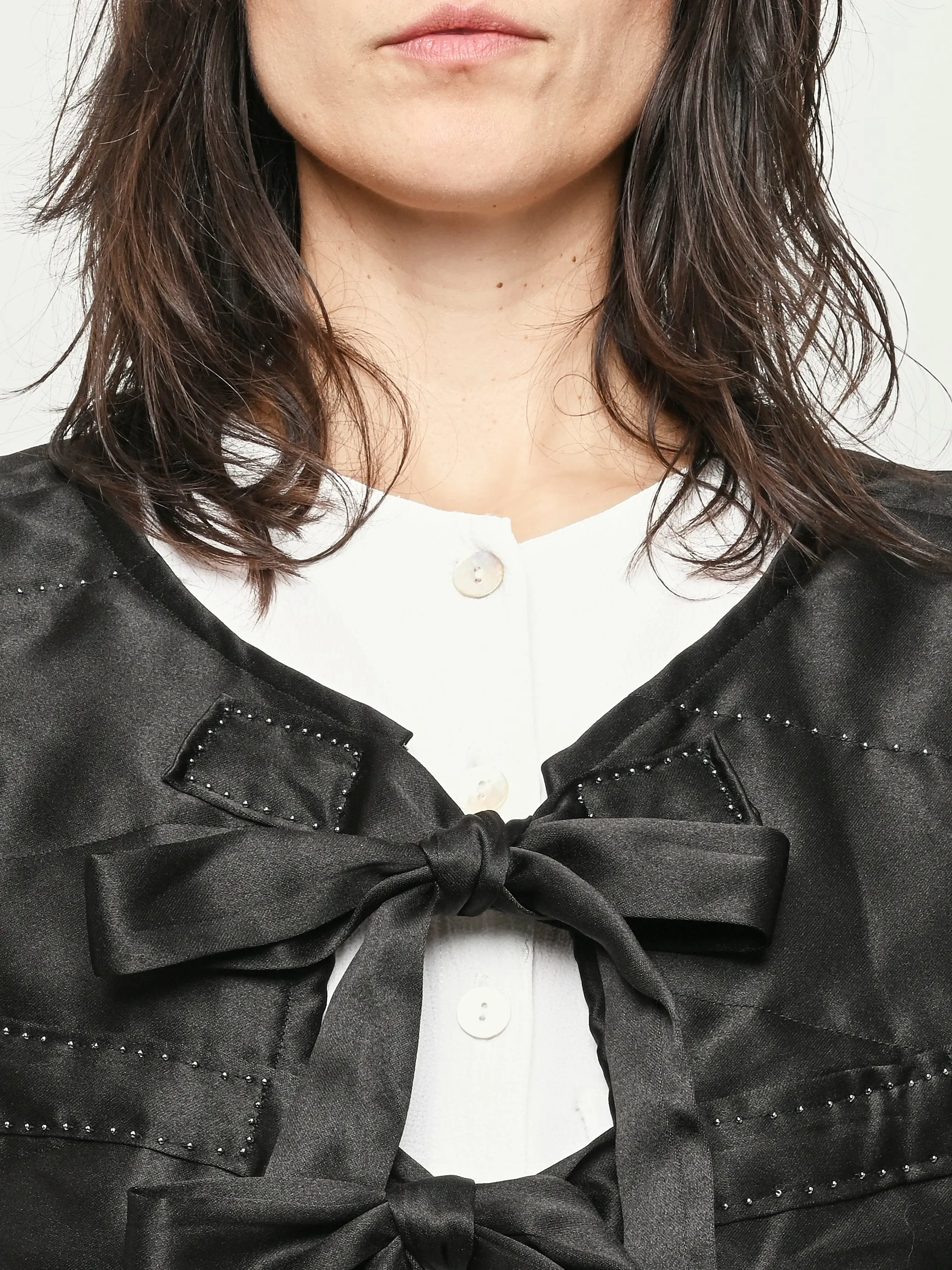 Black Beaded Vest sold by Frances May Houseline product image thumbnail 3