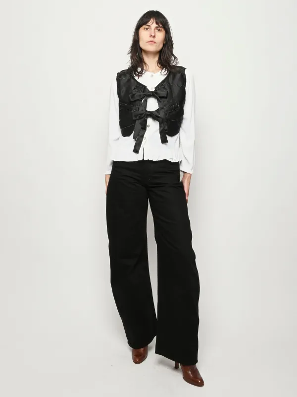 Black Beaded Vest sold by Frances May Houseline