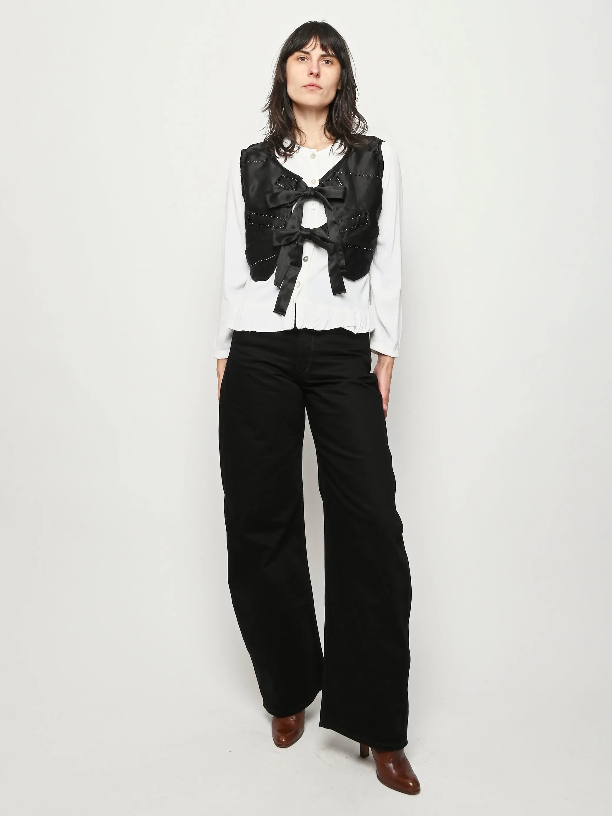 Black Beaded Vest sold by Frances May Houseline