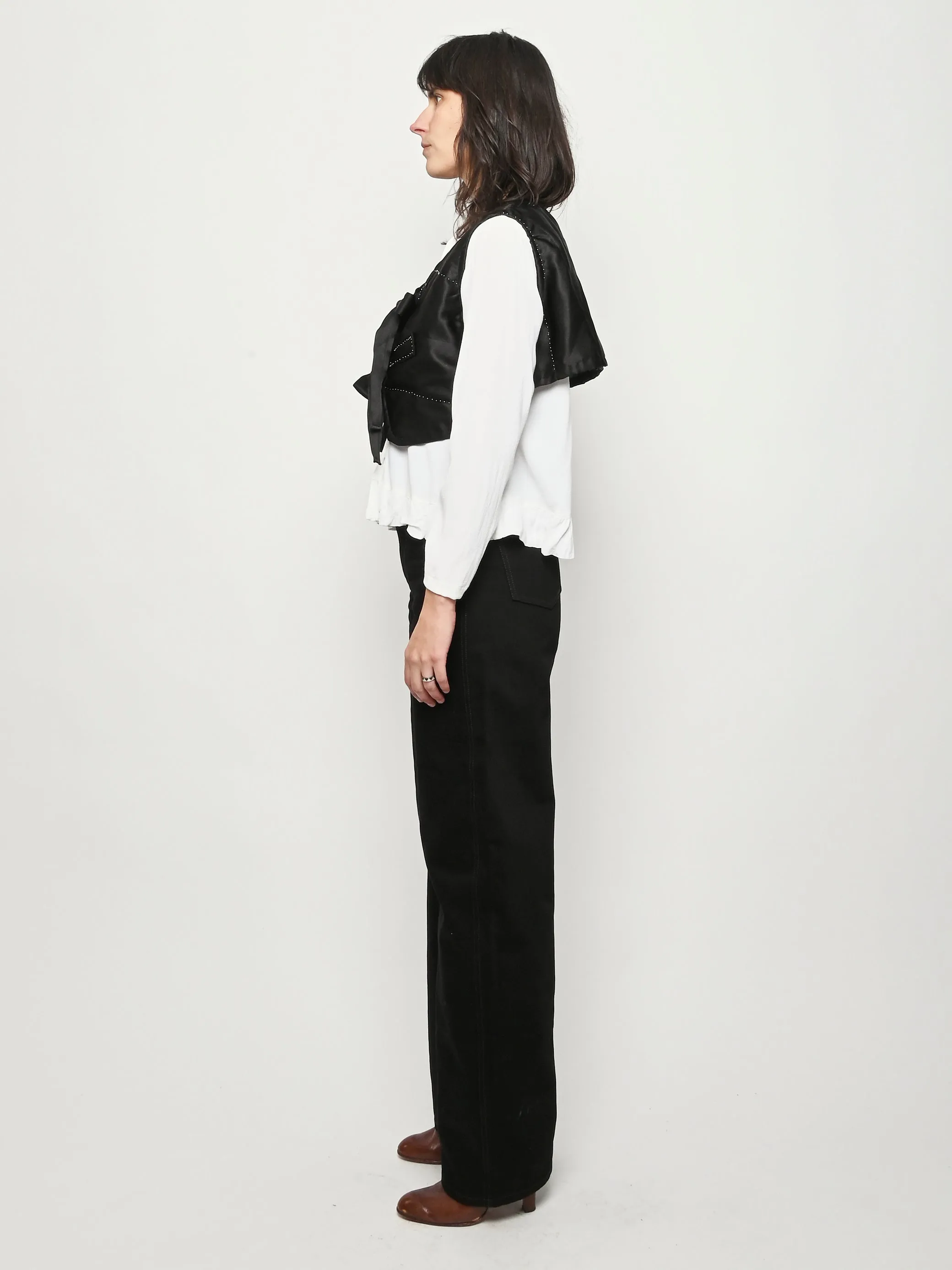 Black Beaded Vest sold by Frances May Houseline product image thumbnail 5