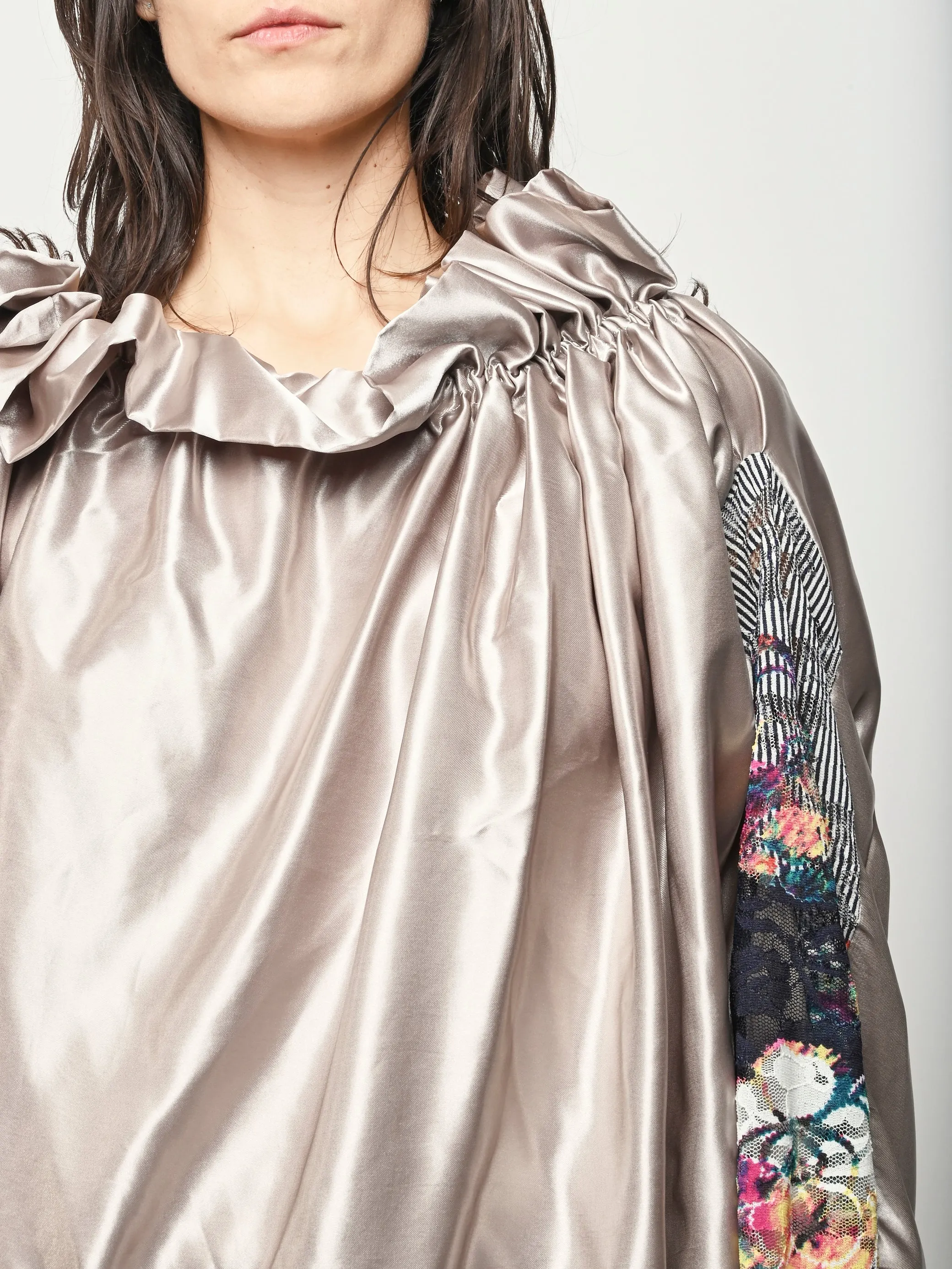 Pewter/Floral Ruffle Dress sold by Frances May Houseline product image thumbnail 3