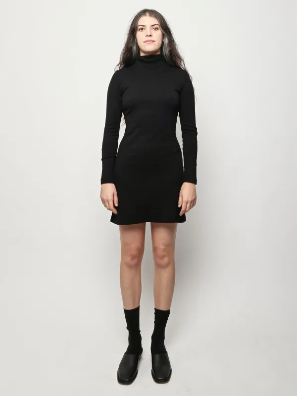 Black Turtleneck L/S Bellevue Mini Dress sold by Frances May Houseline