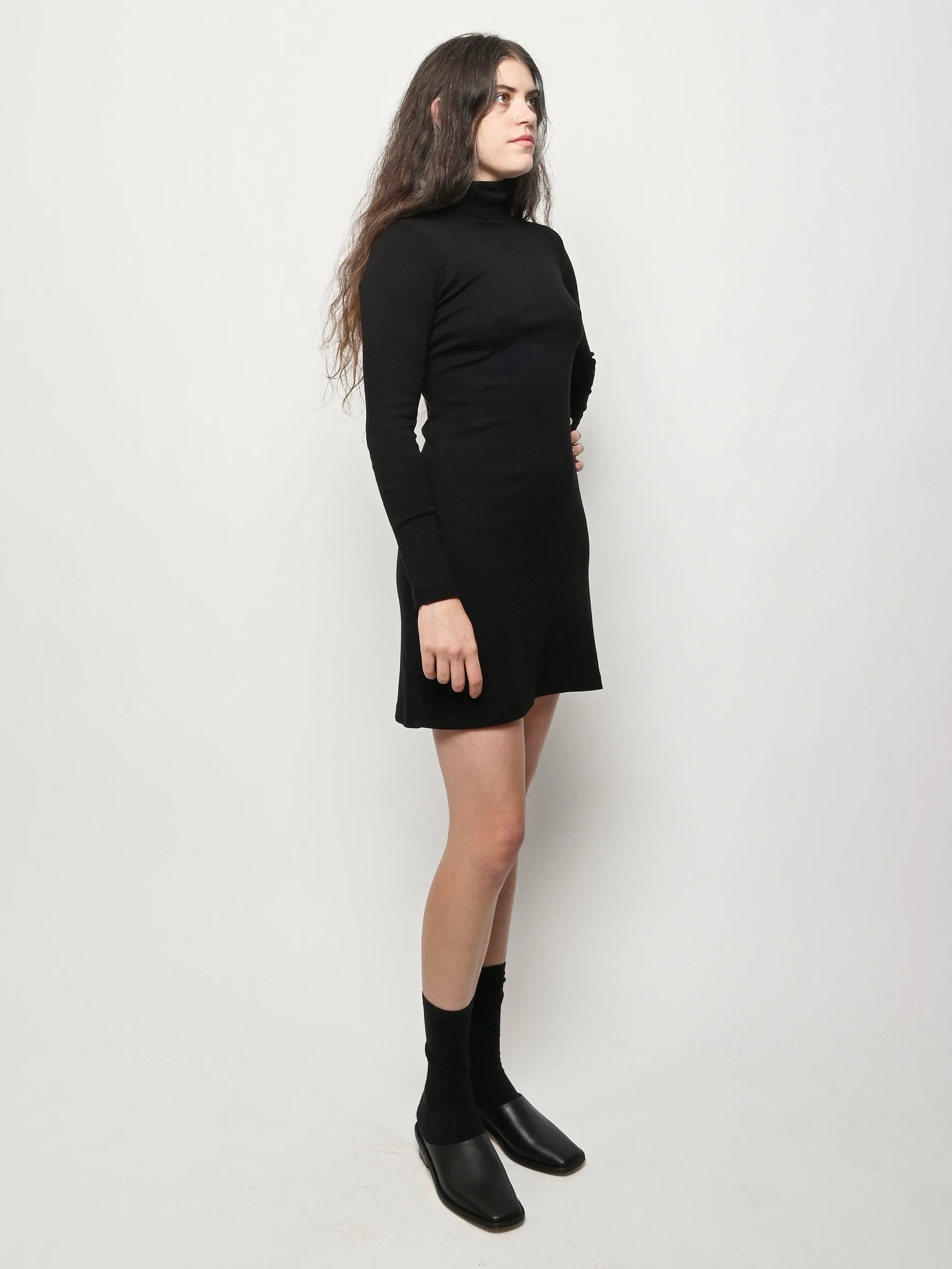 Black Turtleneck L/S Bellevue Mini Dress sold by Frances May Houseline product image thumbnail 5