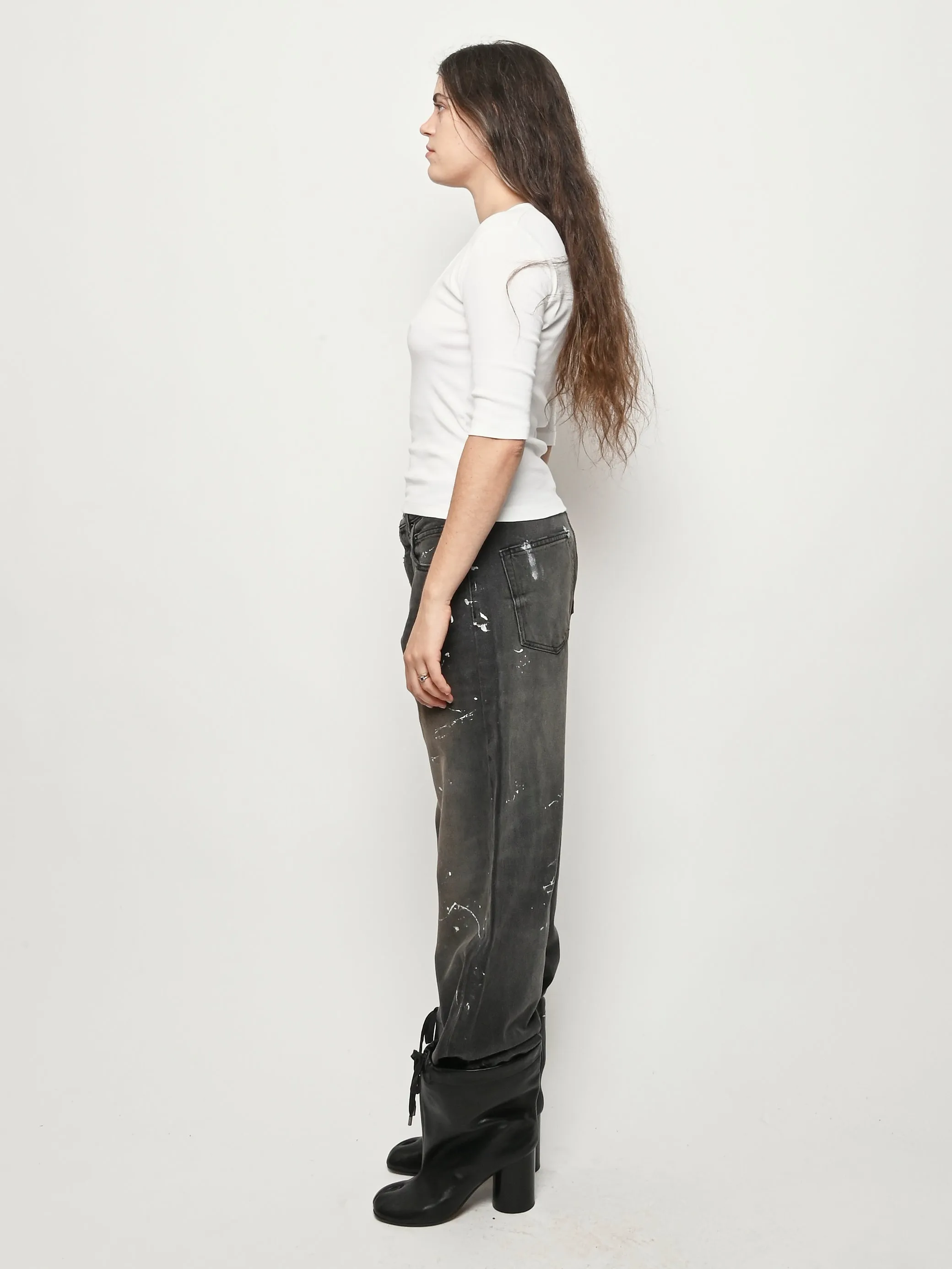 White Celine Half-Sleeve Top sold by Frances May Houseline product image thumbnail 4