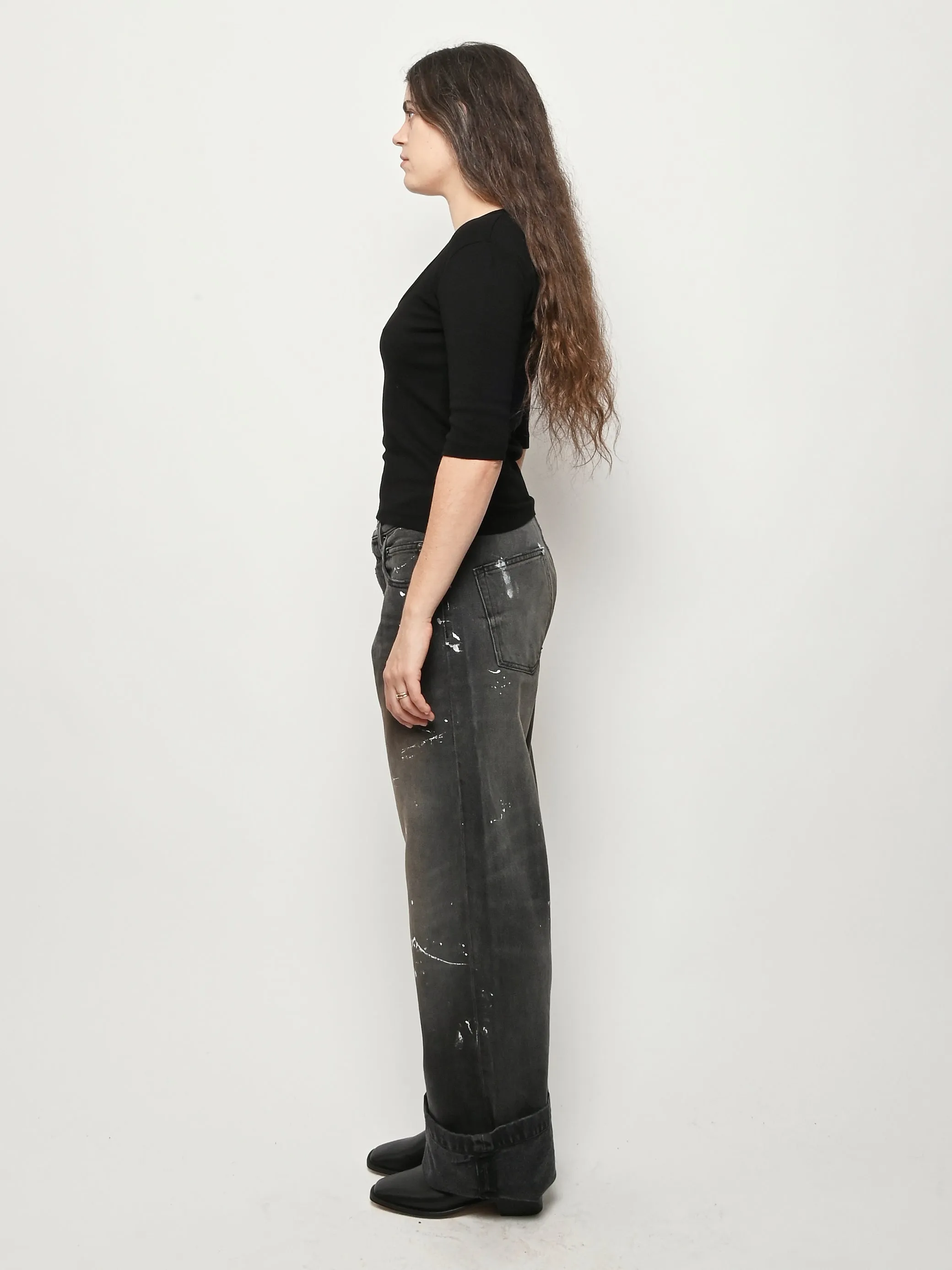 Black Celine Half-Sleeve Top sold by Frances May Houseline product image thumbnail 4