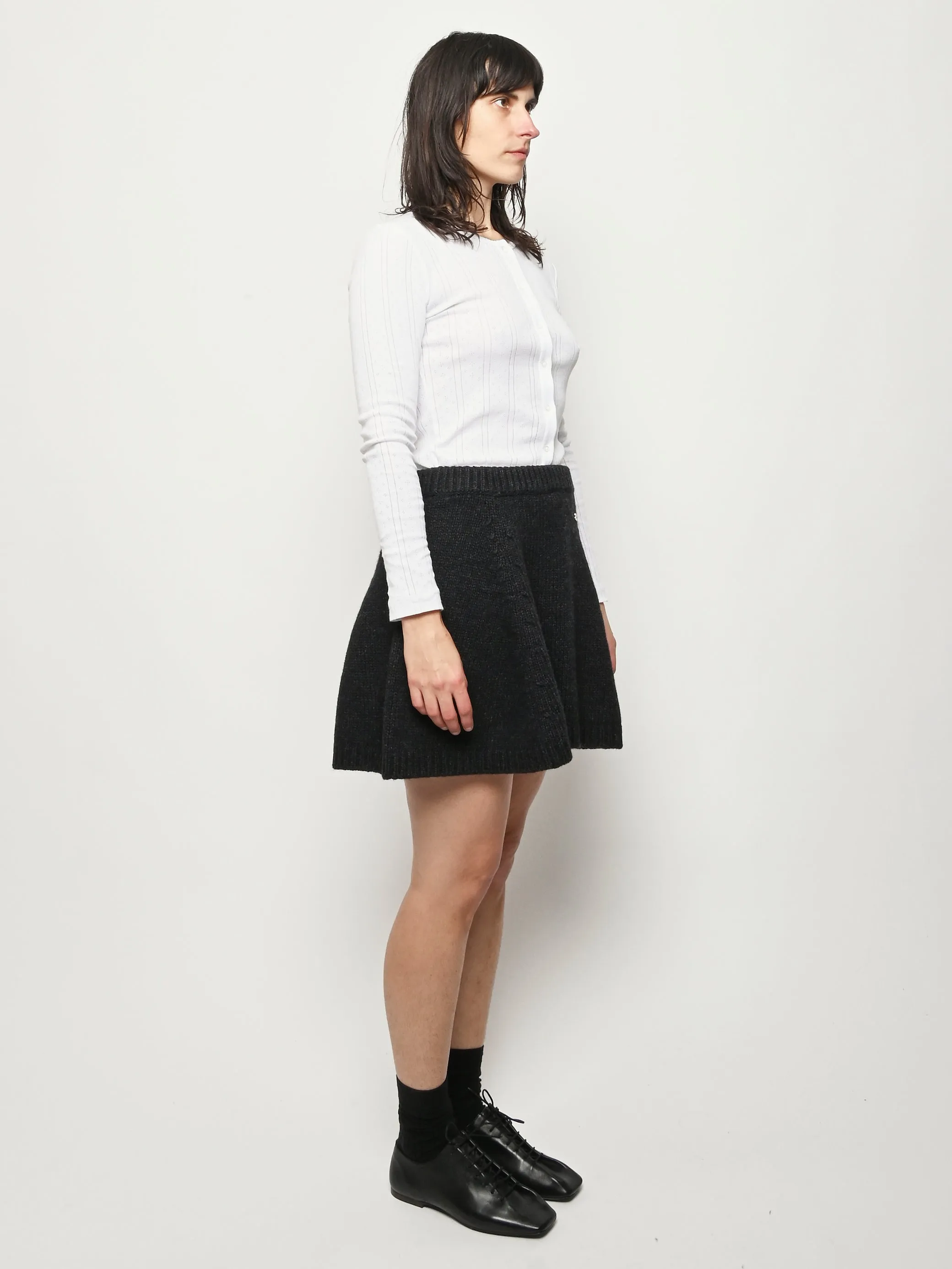 Phantom Chunky Wool Mix Mini Skirt sold by Frances May Houseline product image thumbnail 4
