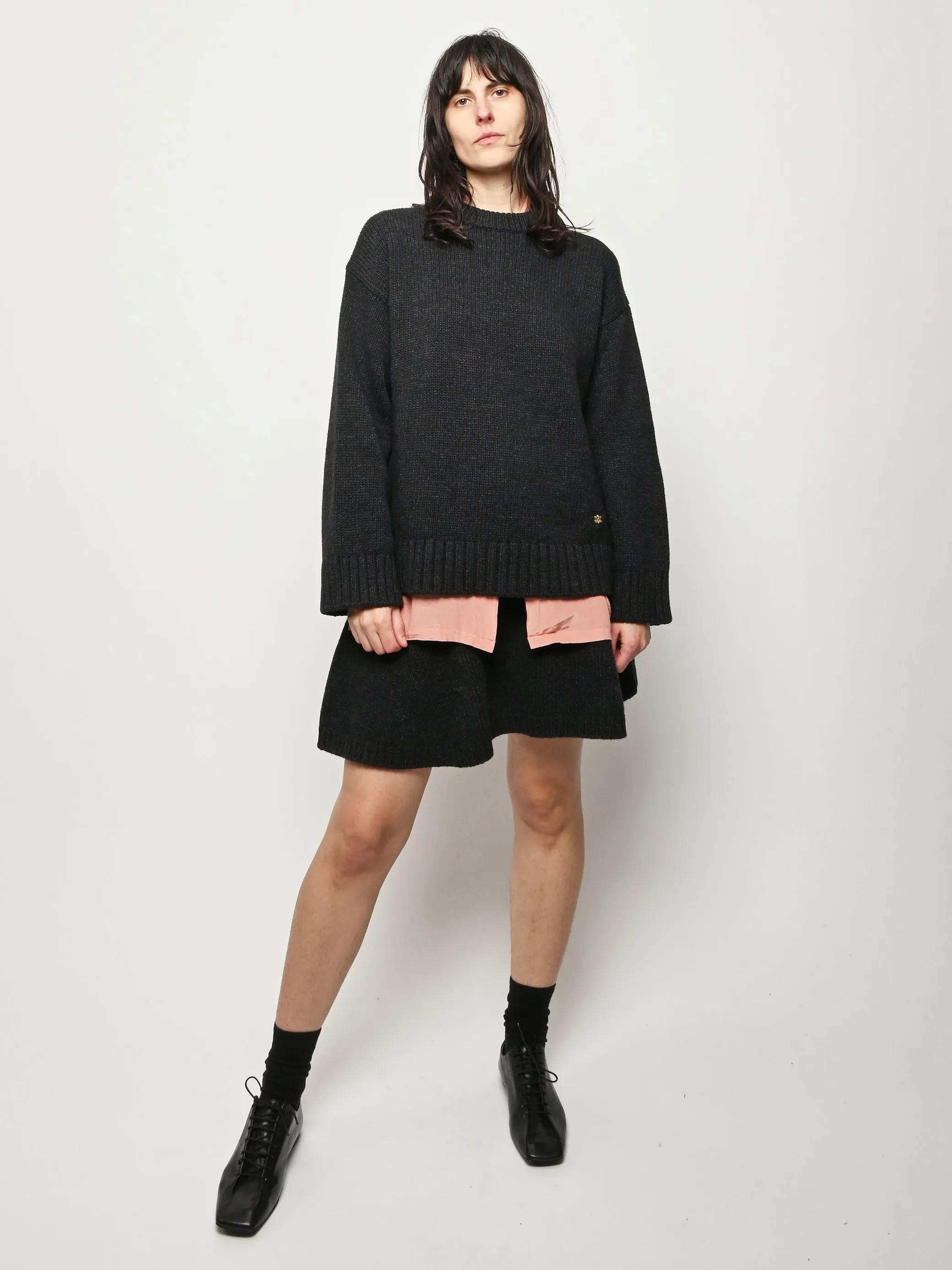 Phantom Chunky Wool Mix Mini Skirt sold by Frances May Houseline