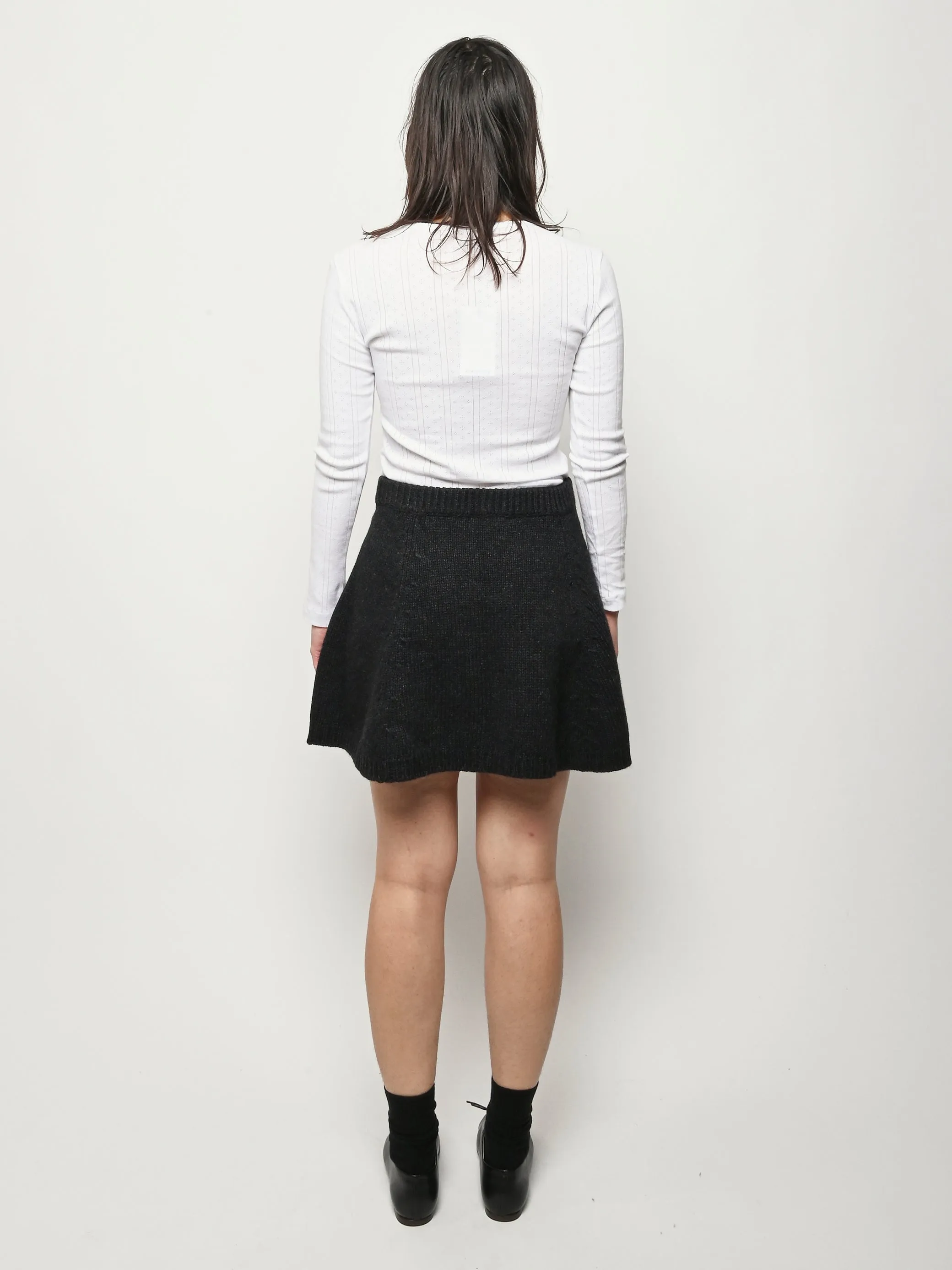 Phantom Chunky Wool Mix Mini Skirt sold by Frances May Houseline product image thumbnail 5