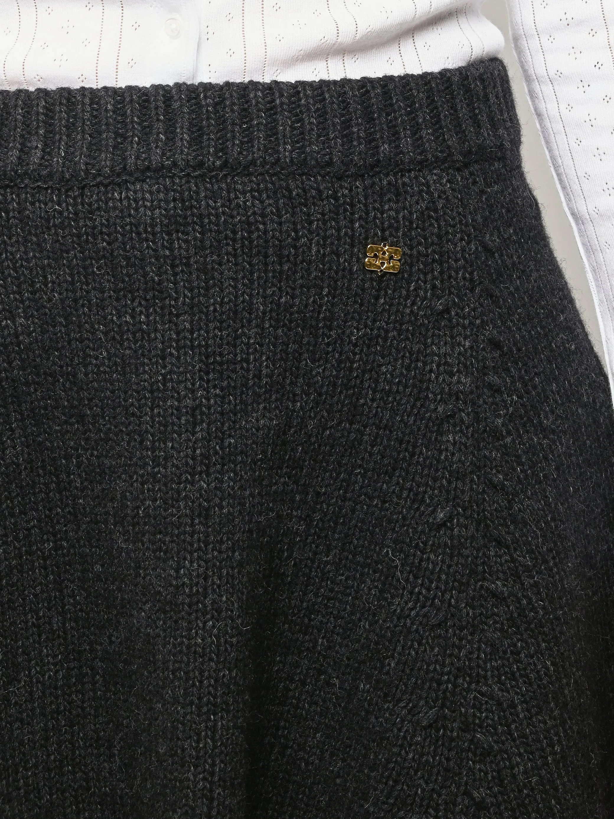 Phantom Chunky Wool Mix Mini Skirt sold by Frances May Houseline product image thumbnail 3