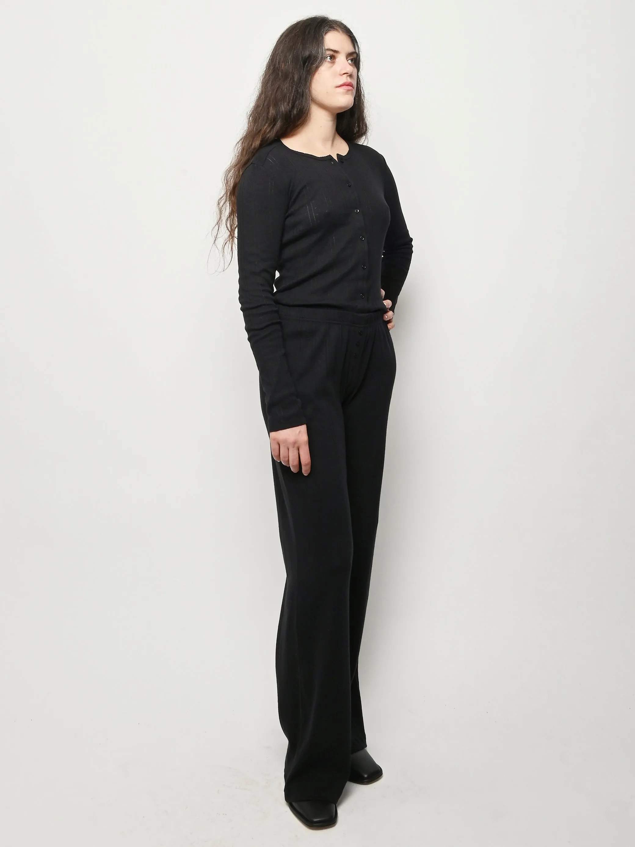 The Cardigan Black Pointelle sold by Frances May Houseline product image thumbnail 5