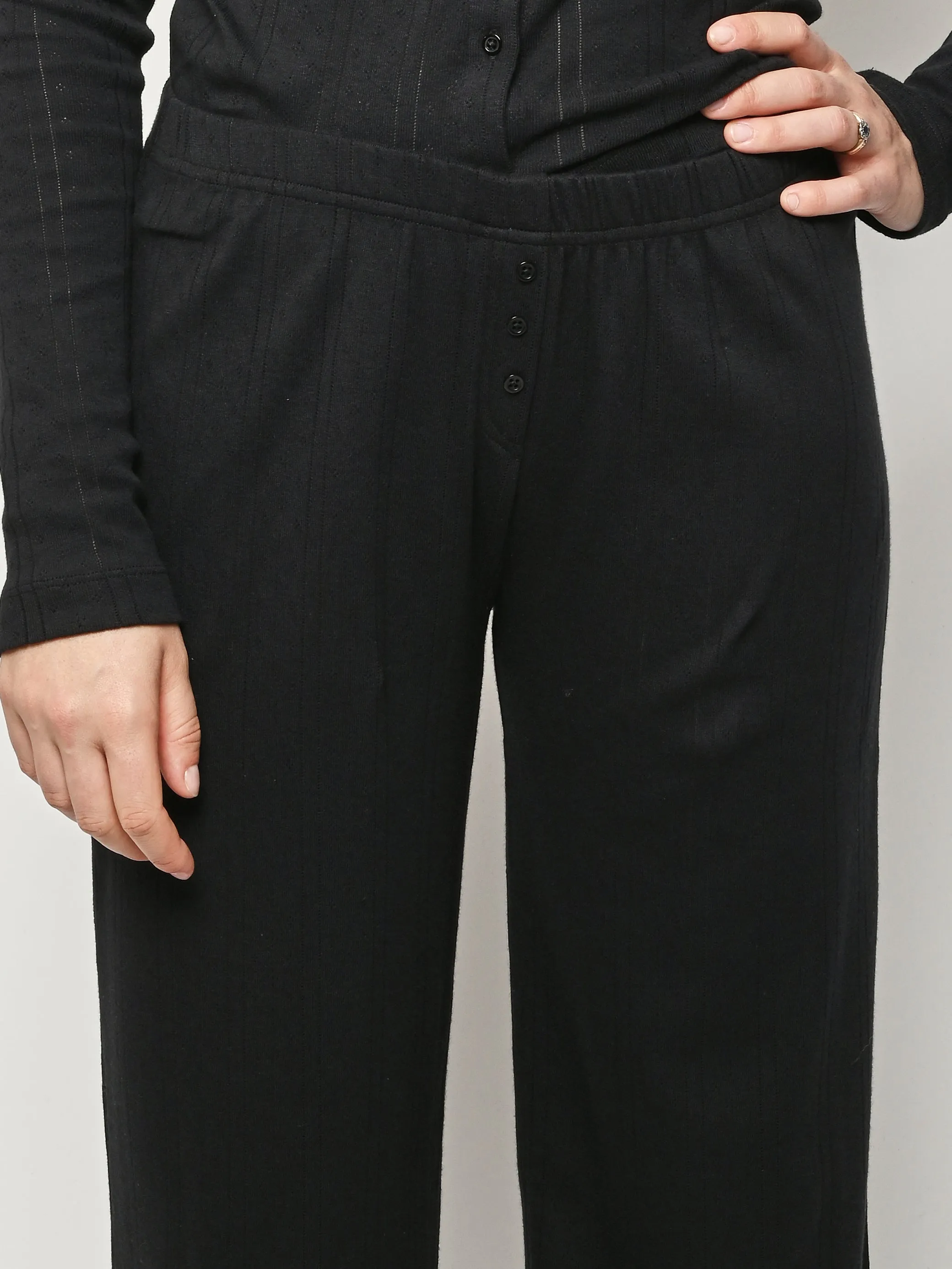 The Pant Black Pointelle sold by Frances May Houseline product image thumbnail 3