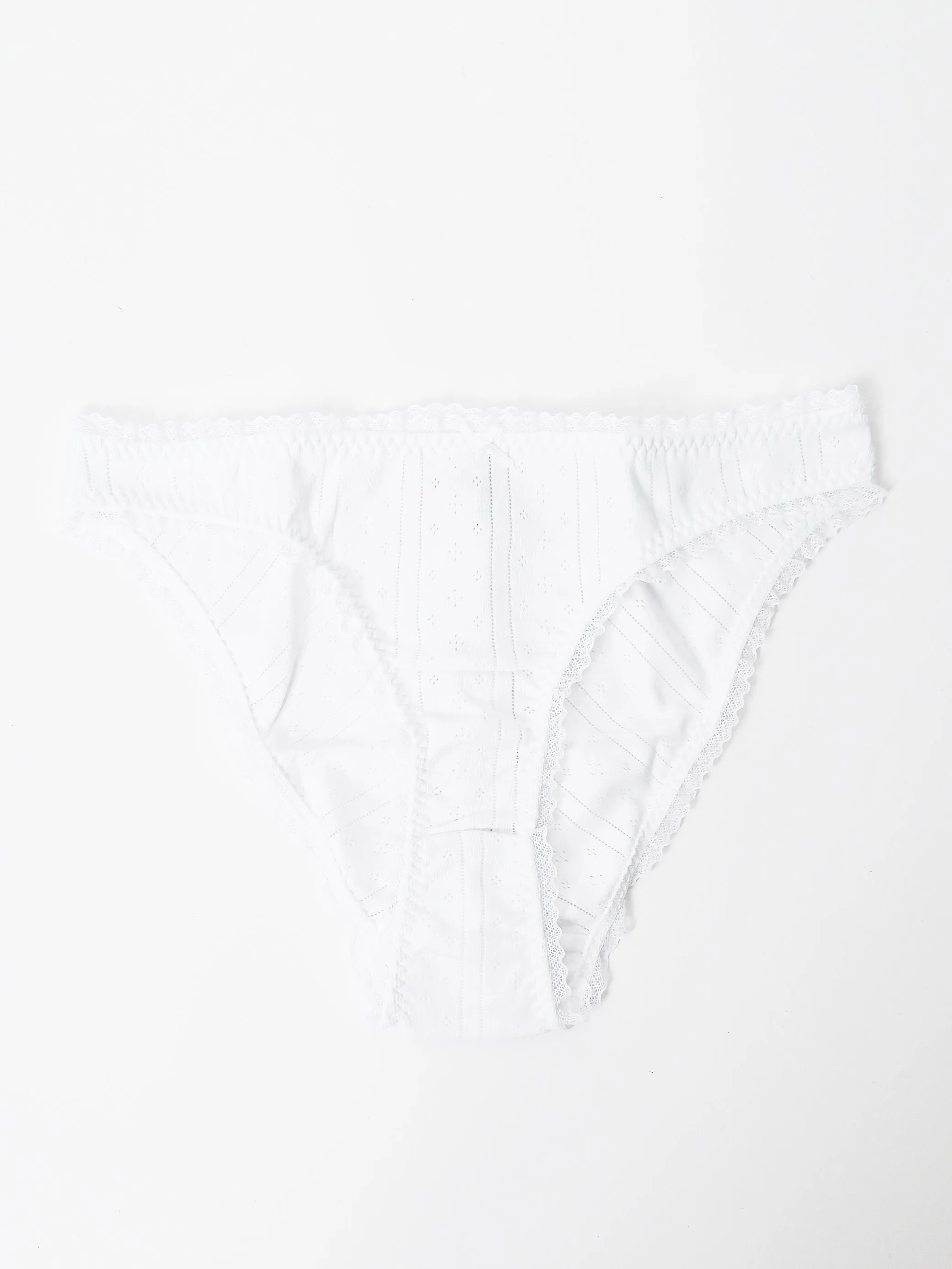 The High Rise White Pointelle sold by Frances May Houseline product image thumbnail 2