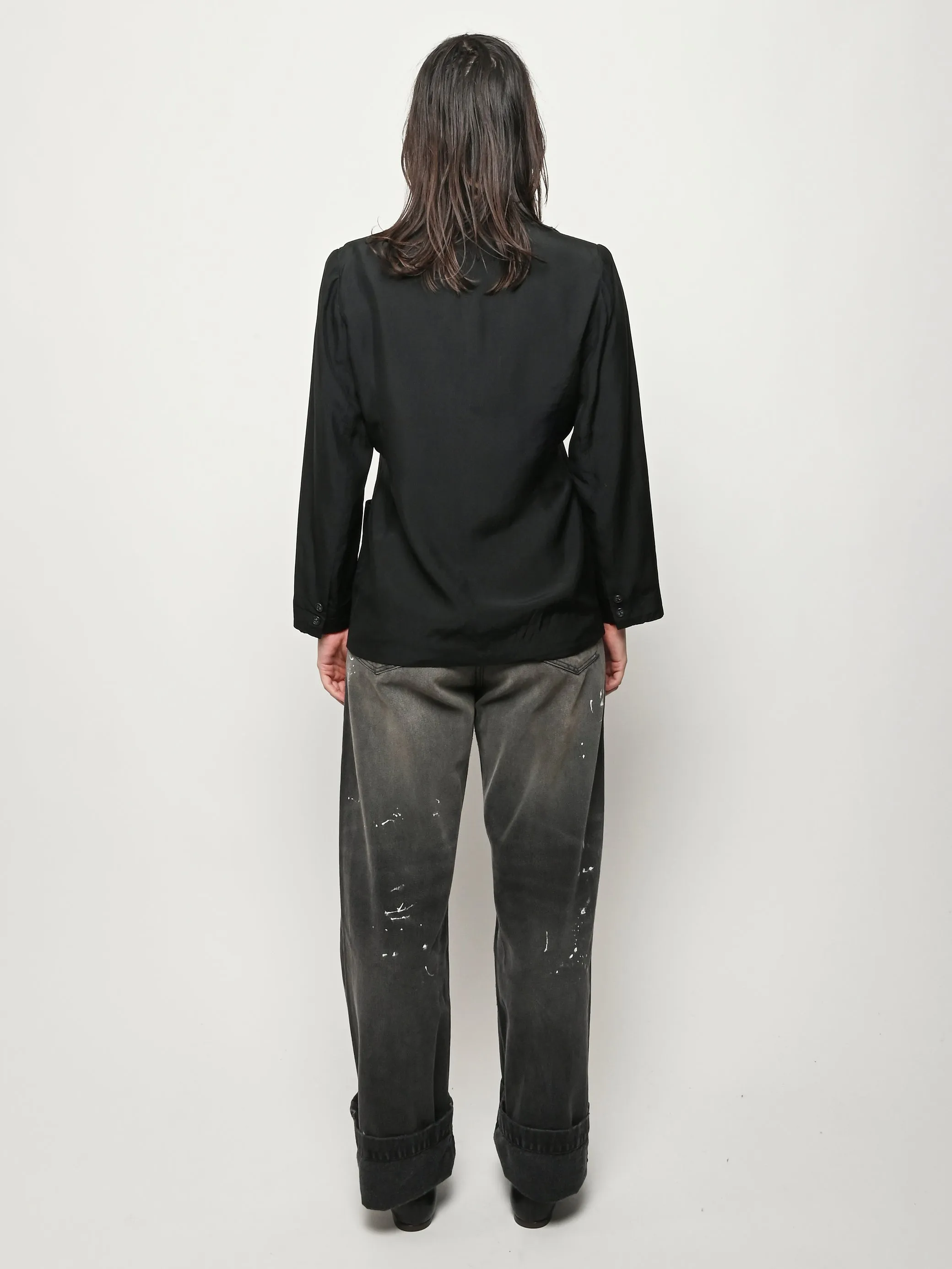 Black Silk Glove Blazer sold by Frances May Houseline product image thumbnail 5