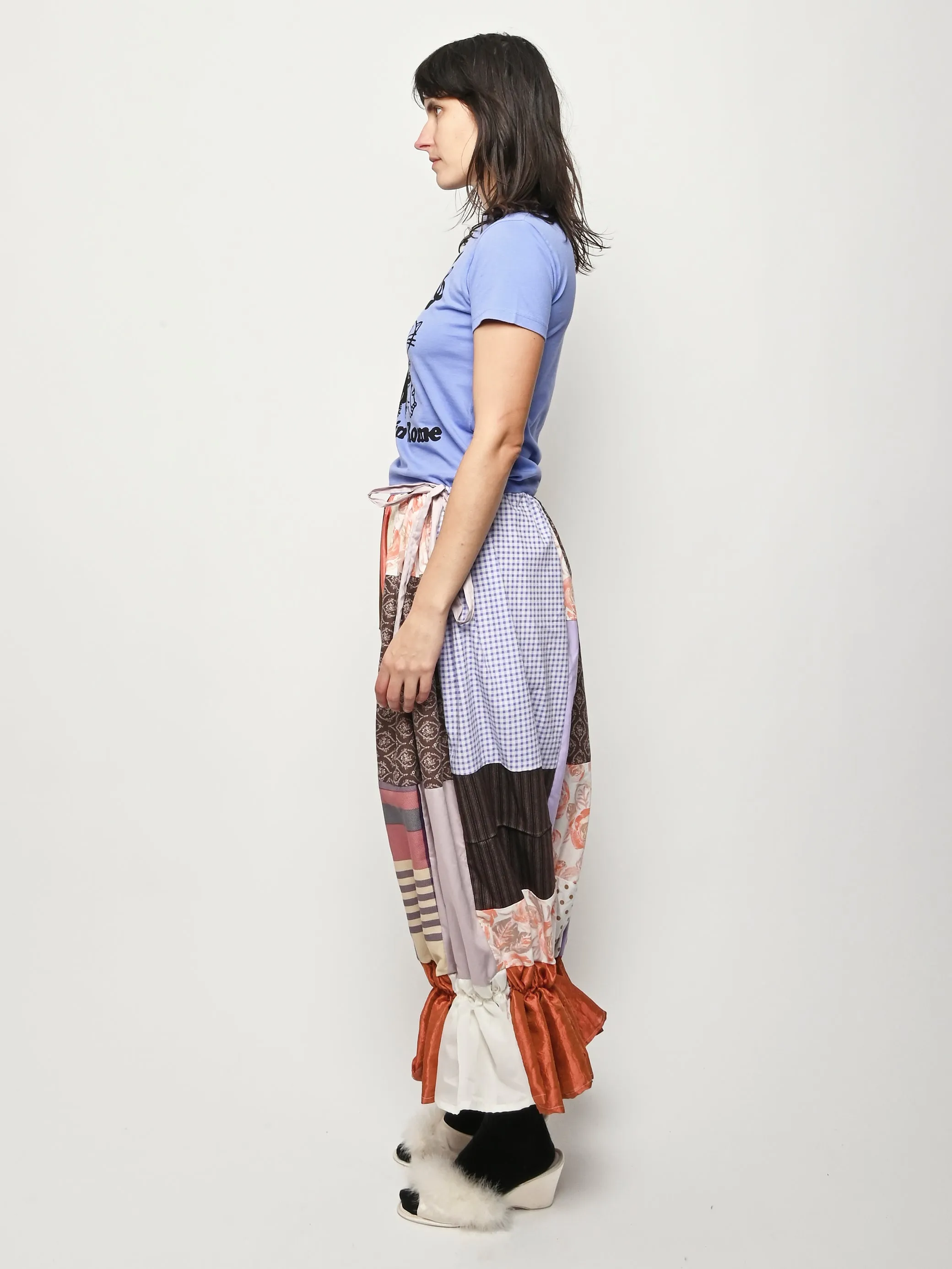 Purple/Brown Patchwork Bloomer Pants sold by Frances May Houseline product image thumbnail 5