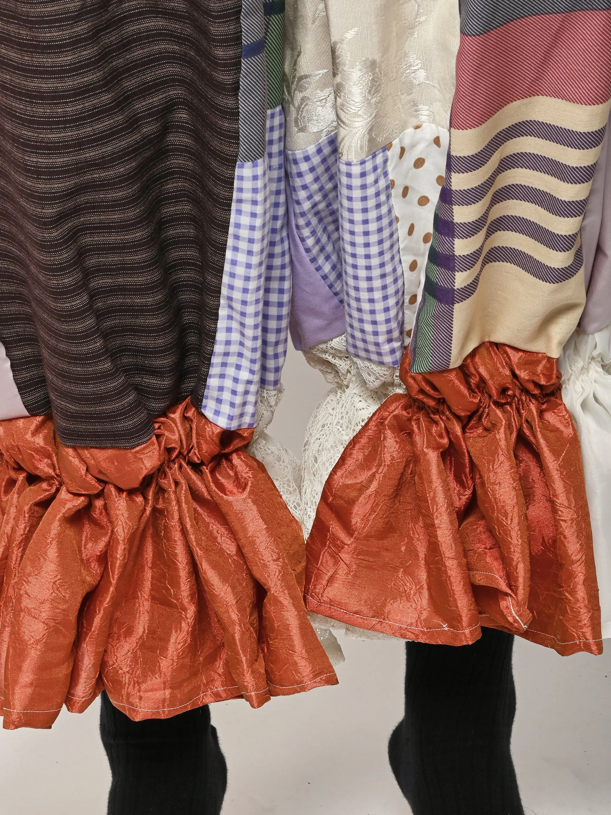 Purple/Brown Patchwork Bloomer Pants sold by Frances May Houseline product image thumbnail 4