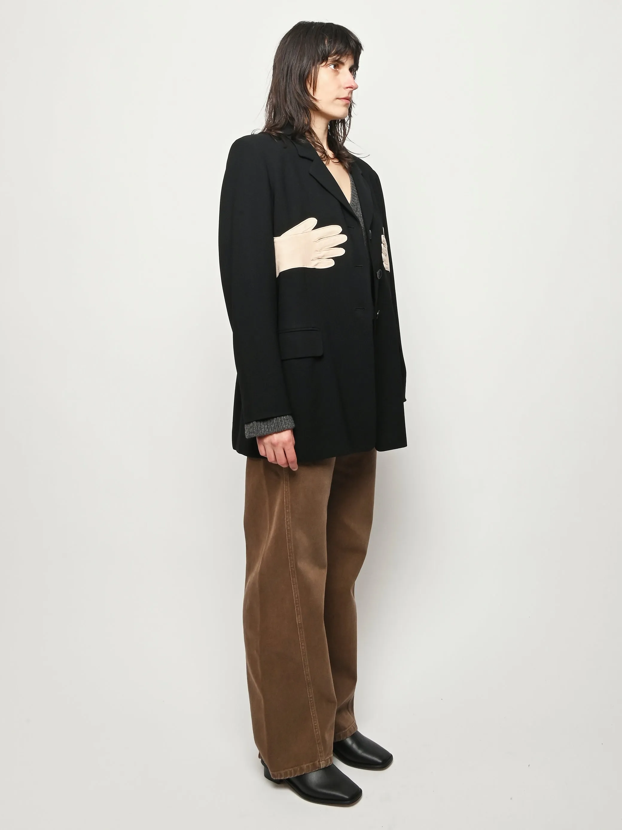 Black/Beige Glove Blazer sold by Frances May Houseline product image thumbnail 5