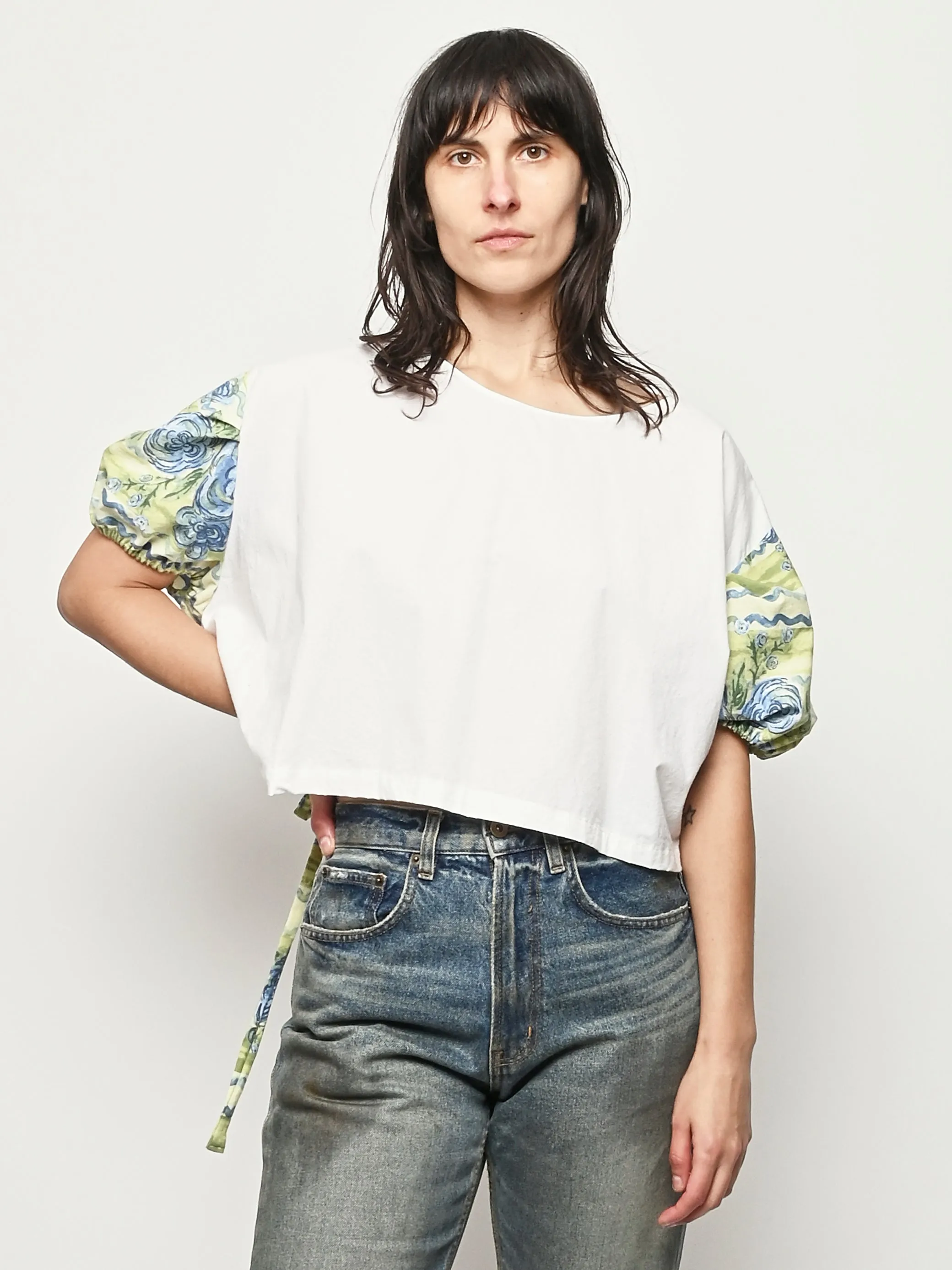 White/Garden Puff Top sold by Frances May Houseline product image thumbnail 2