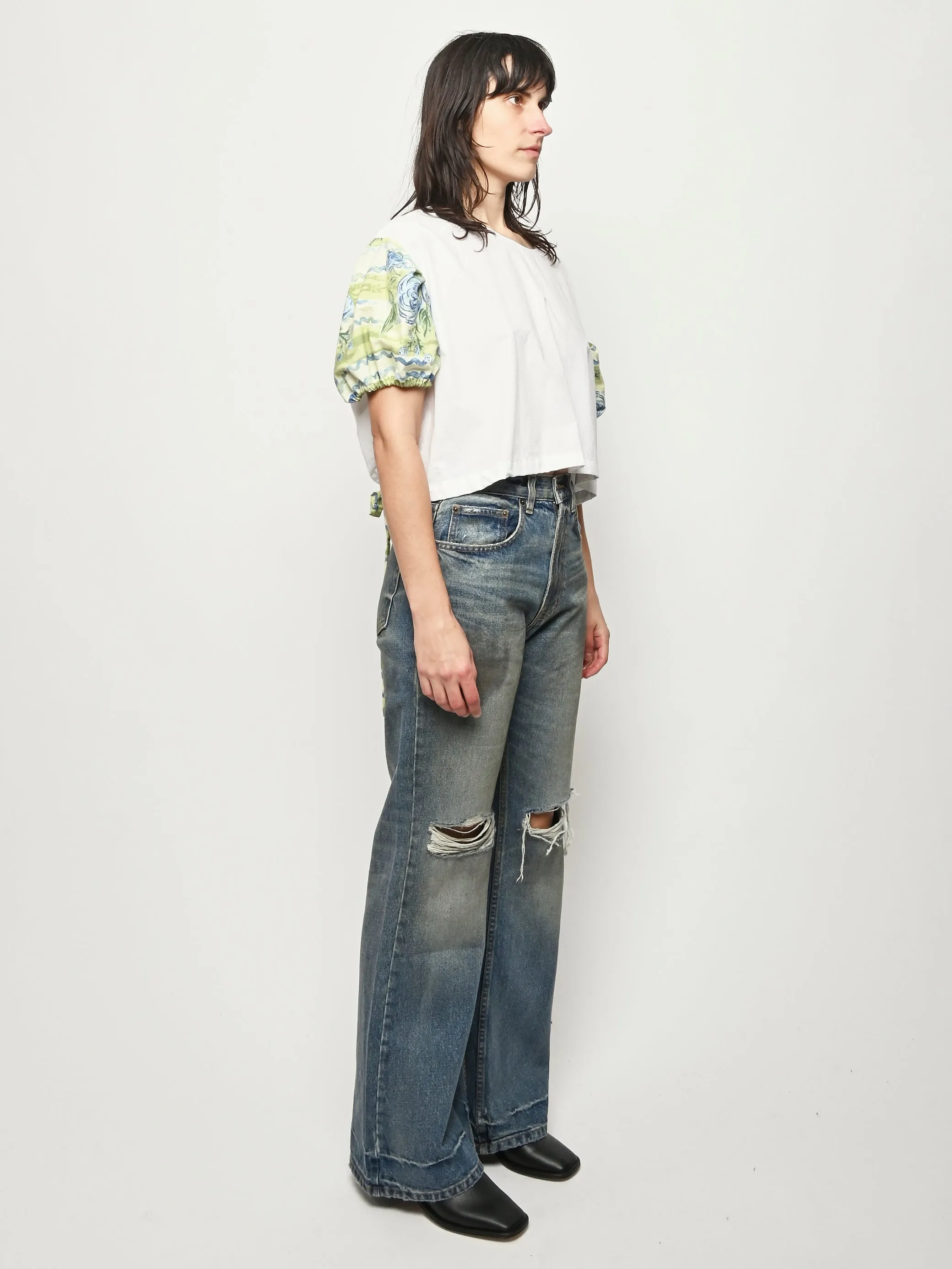 White/Garden Puff Top sold by Frances May Houseline product image thumbnail 5