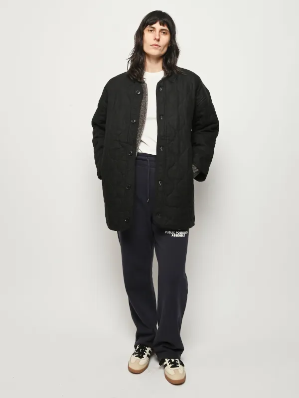 Black Quilted Coat made by First Rite