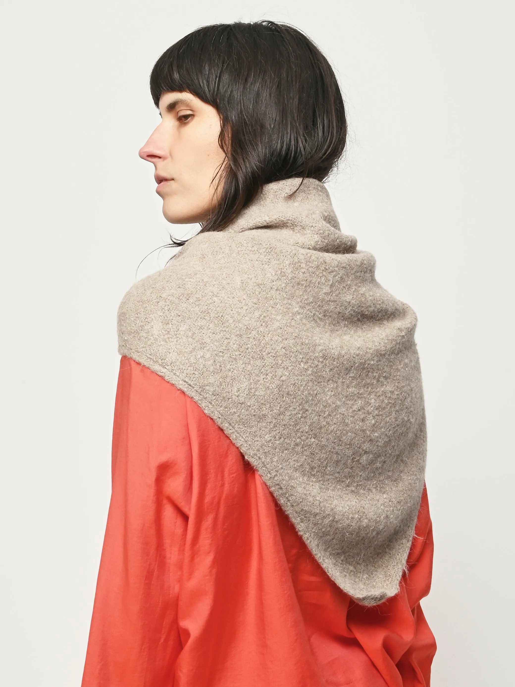 Oatmeal Felted Shawl Scarf sold by Frances May Houseline product image thumbnail 3