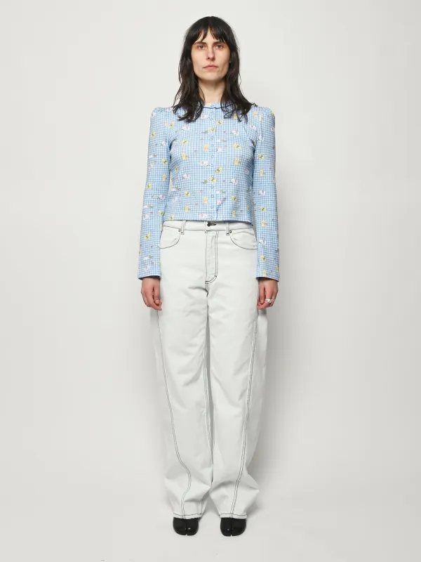 Blue Multi Nova Cardigan made by Sandy Liang