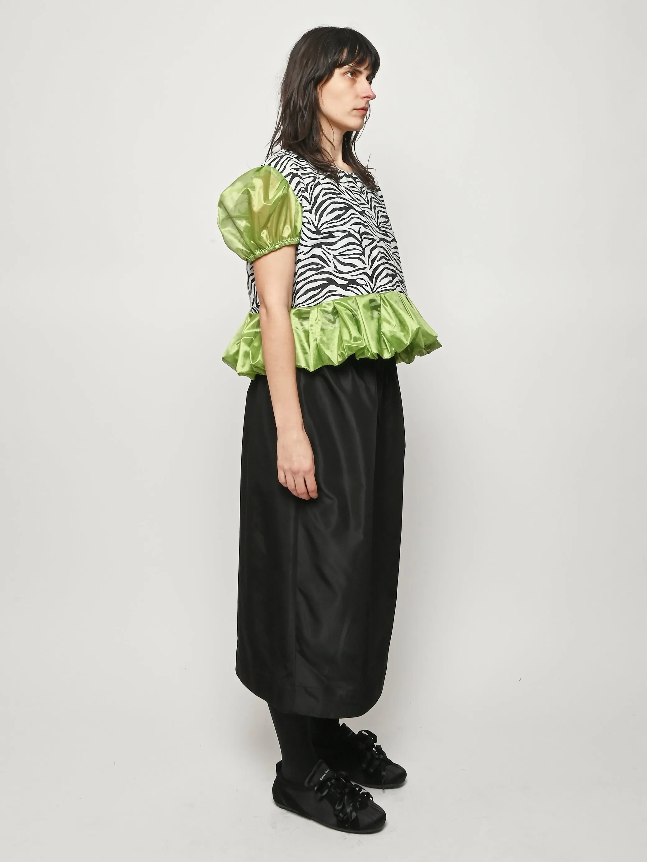 Zebra Top W/Lime Green sold by Frances May Houseline product image thumbnail 4