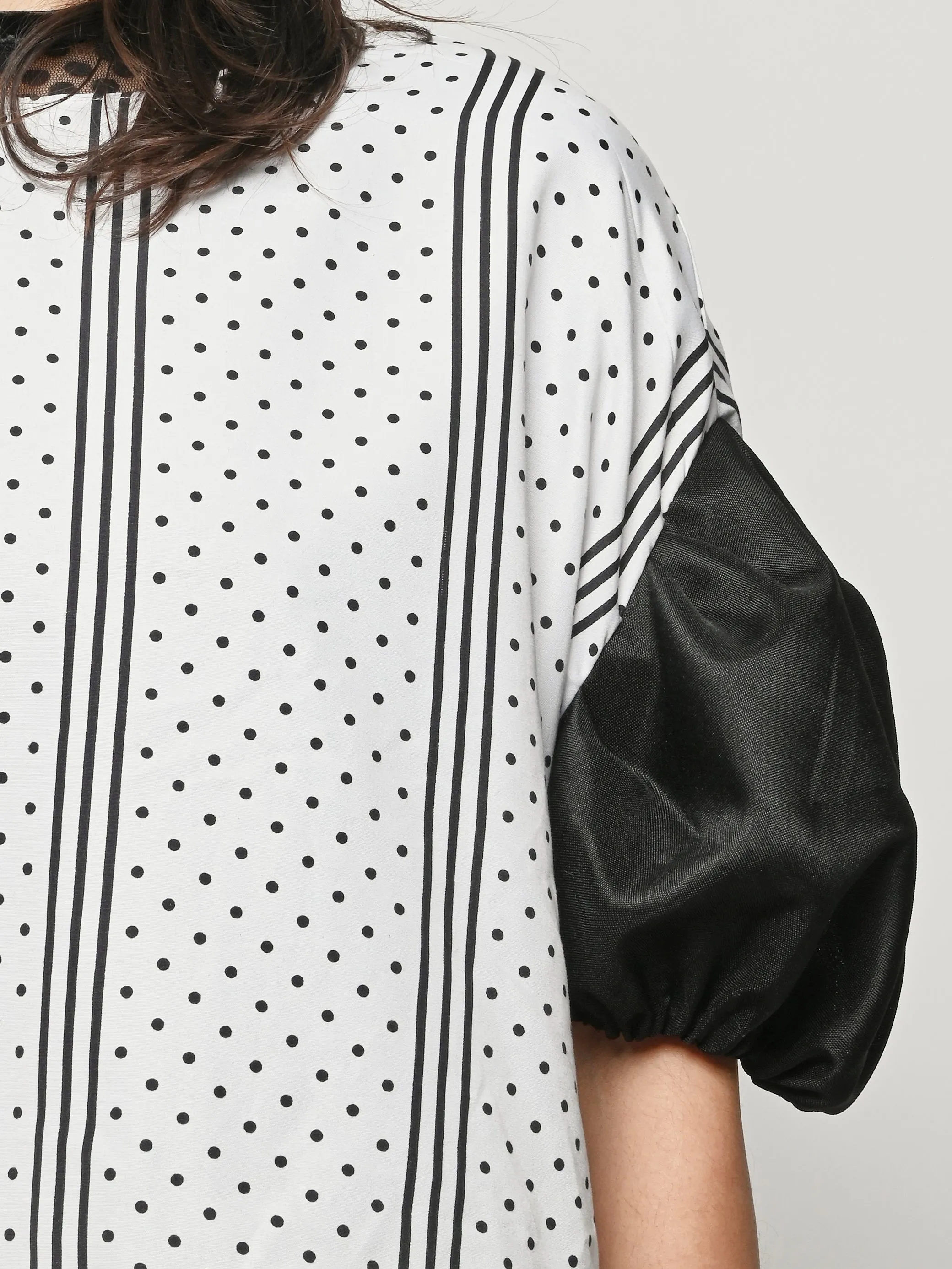 White Polka Dot Top sold by Frances May Houseline product image thumbnail 3