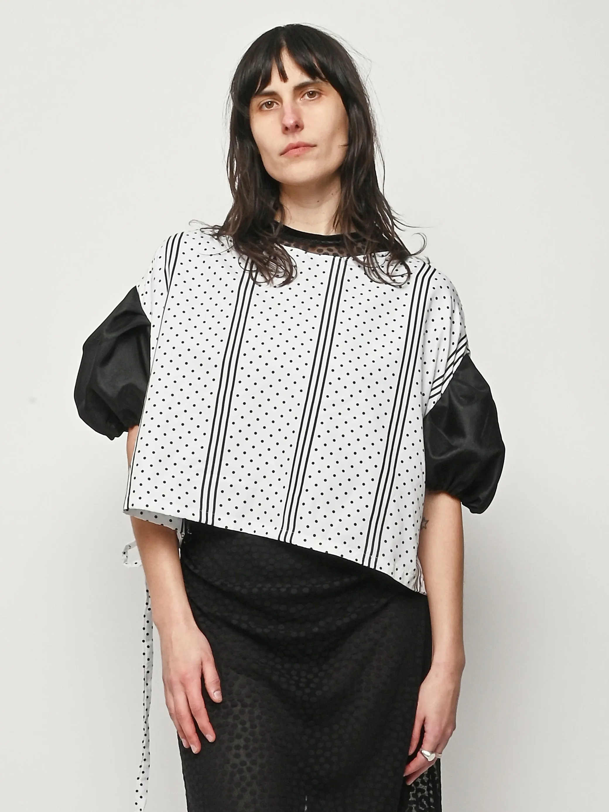 White Polka Dot Top sold by Frances May Houseline product image thumbnail 2