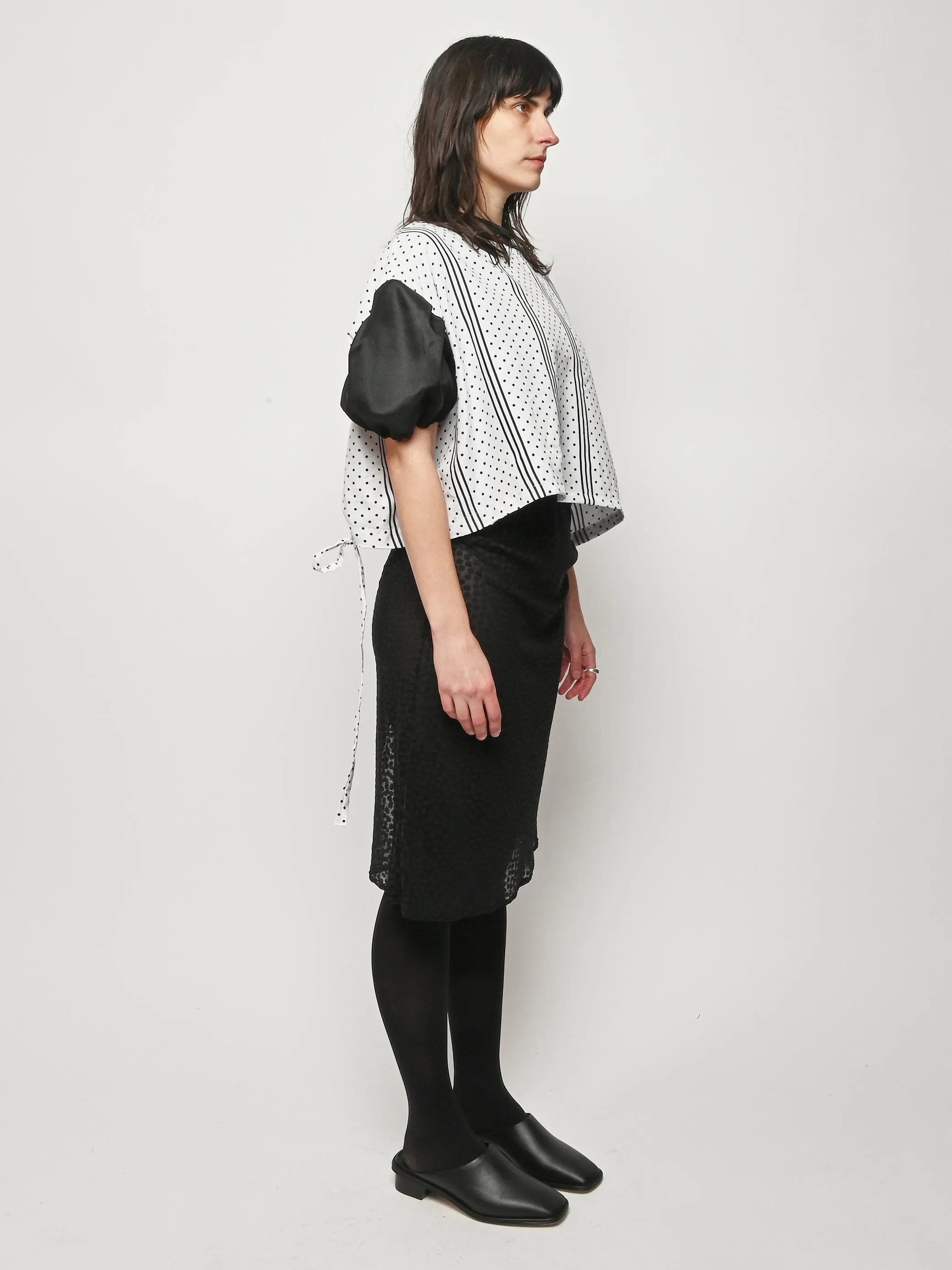 White Polka Dot Top sold by Frances May Houseline product image thumbnail 5