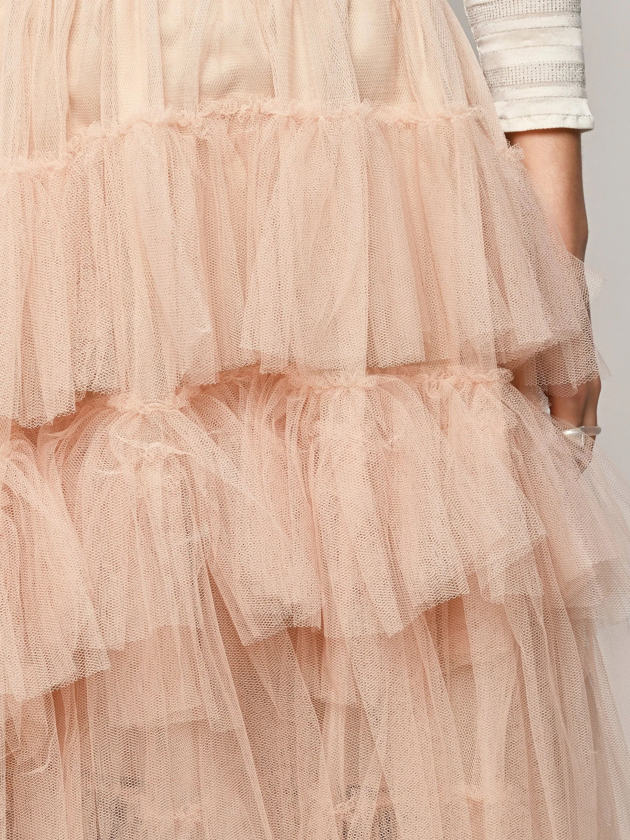 Nude Long Tutu Skirt sold by Frances May Houseline product image thumbnail 3