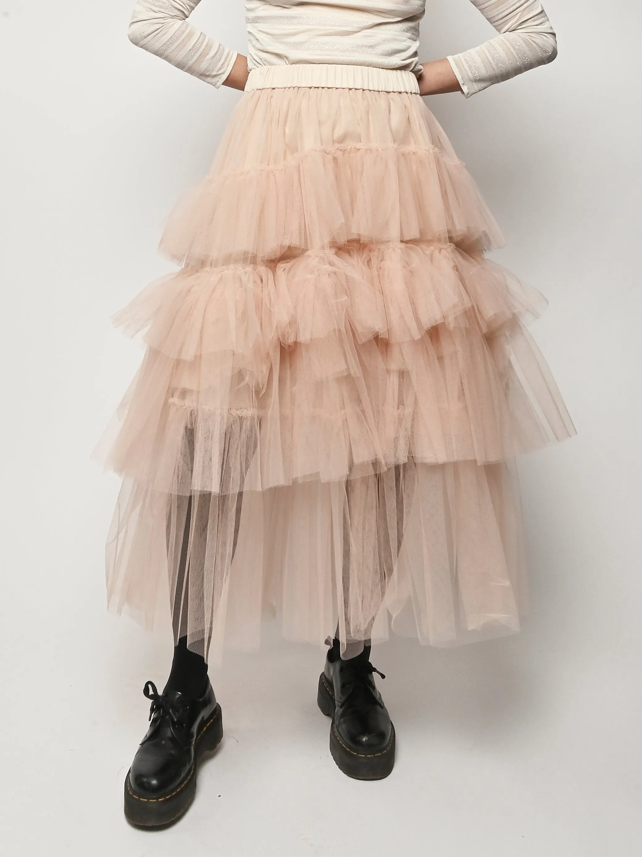 Nude Long Tutu Skirt sold by Frances May Houseline product image thumbnail 2