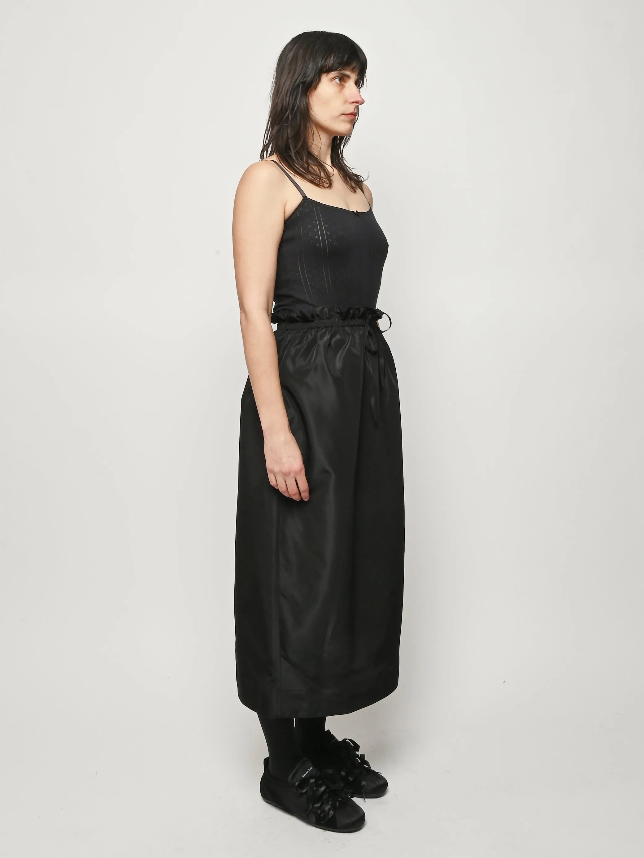 Black Gathered Waist Tulip Skirt sold by Frances May Houseline product image thumbnail 5