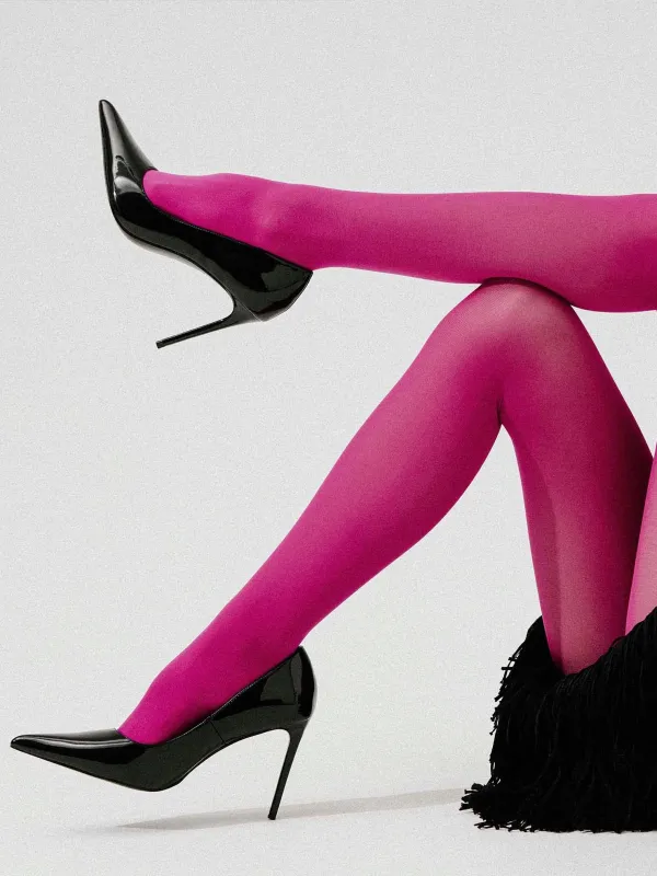 Magenta Svea Premium Tights sold by Frances May Houseline