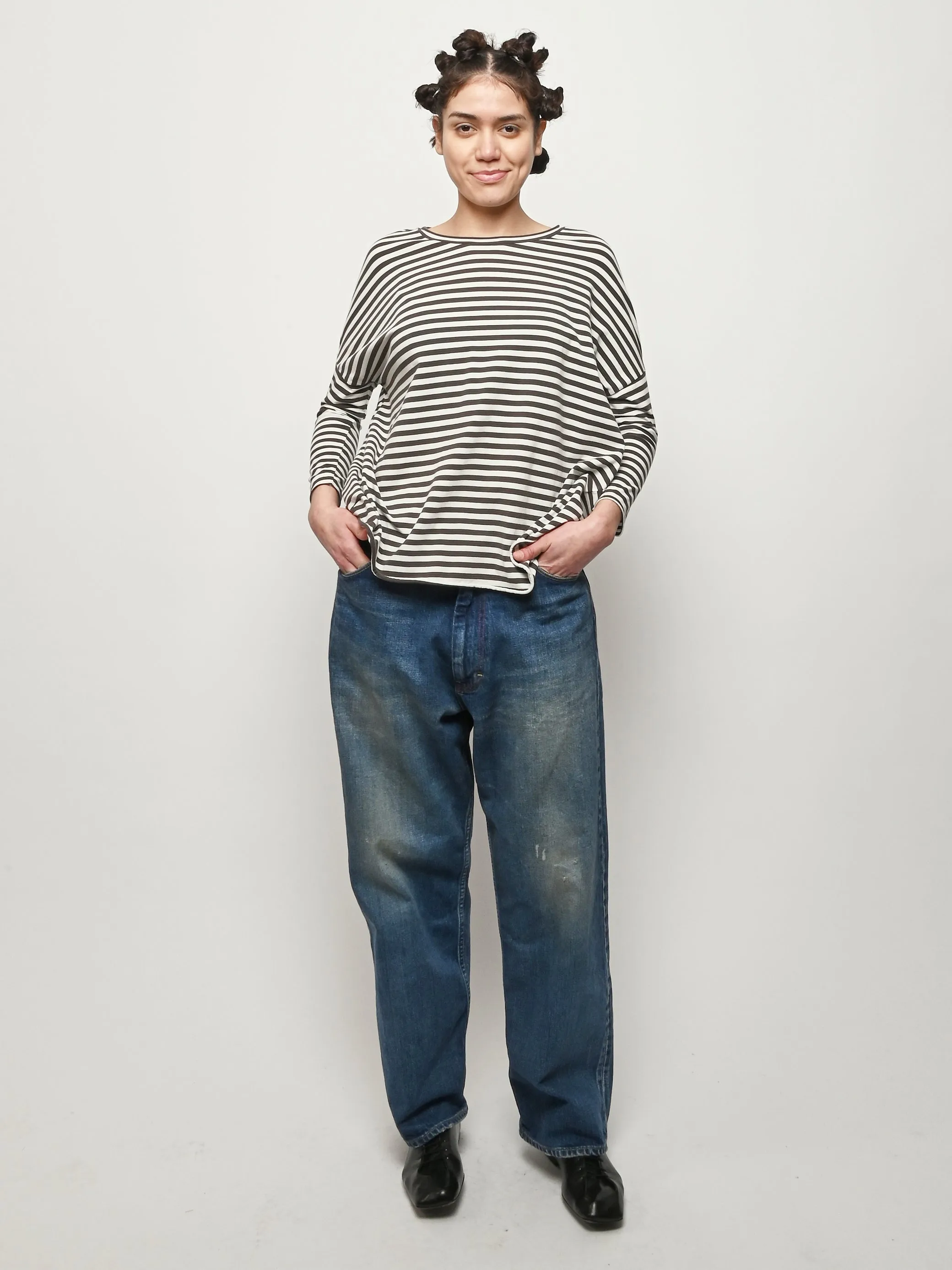 Avorio Ata Striped Tee sold by Frances May Houseline