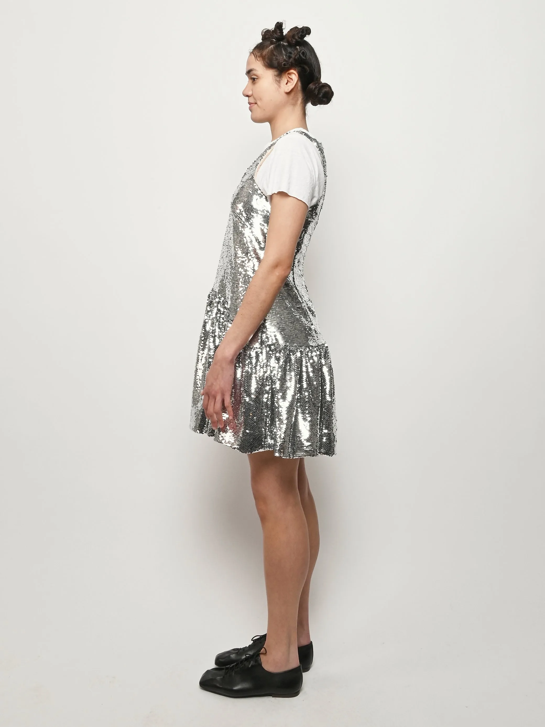 Silver Tapered Back Peplum Dress sold by Frances May Houseline product image thumbnail 5