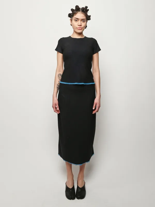 Lace Trim Midi Skirt/Tee Set made by Frances May Houseline