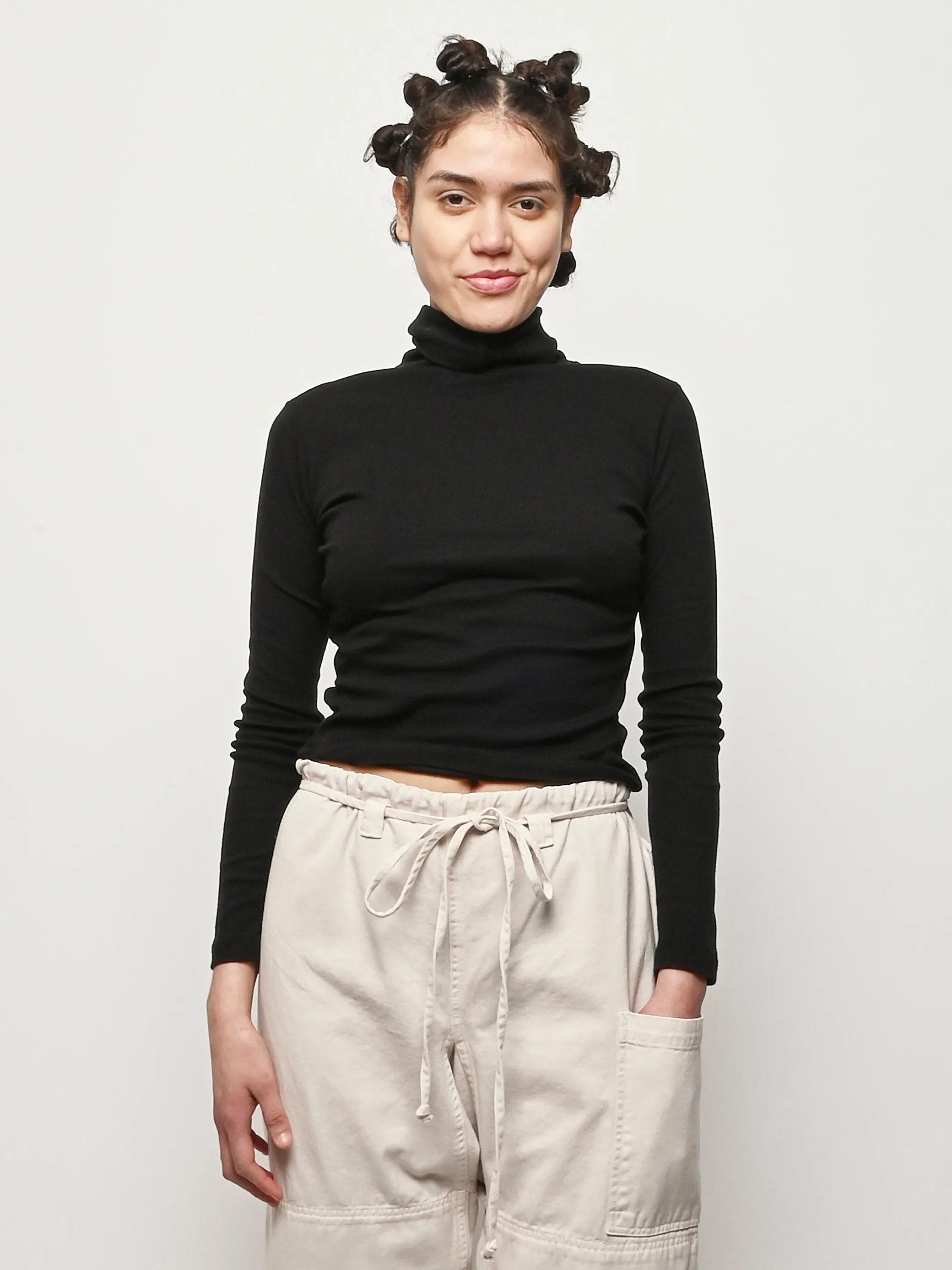 Black Turtleneck L/S Bellevue Tee sold by Frances May Houseline product image thumbnail 2
