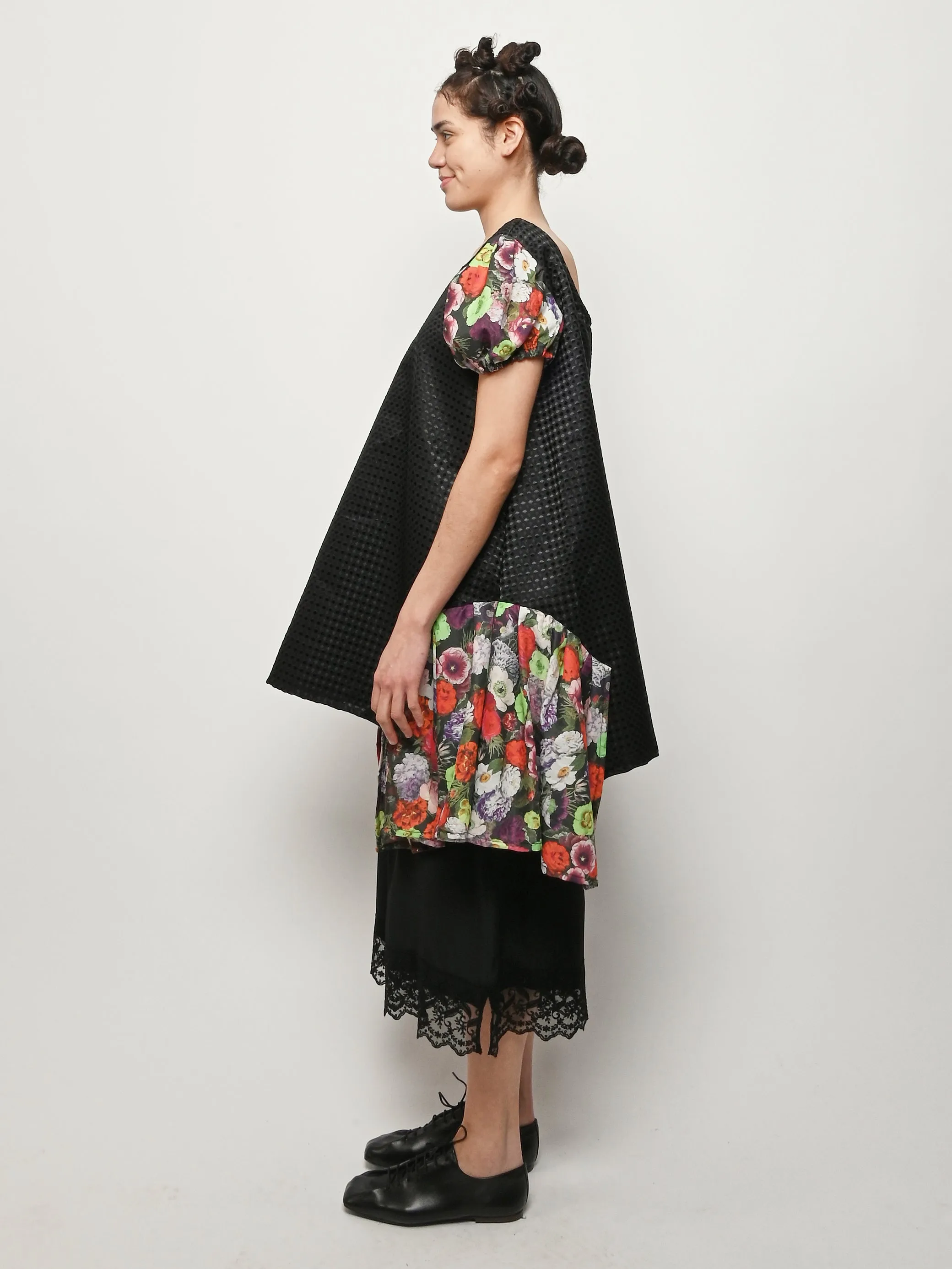 Black Dress W/Floral Detail sold by Frances May Houseline product image thumbnail 5