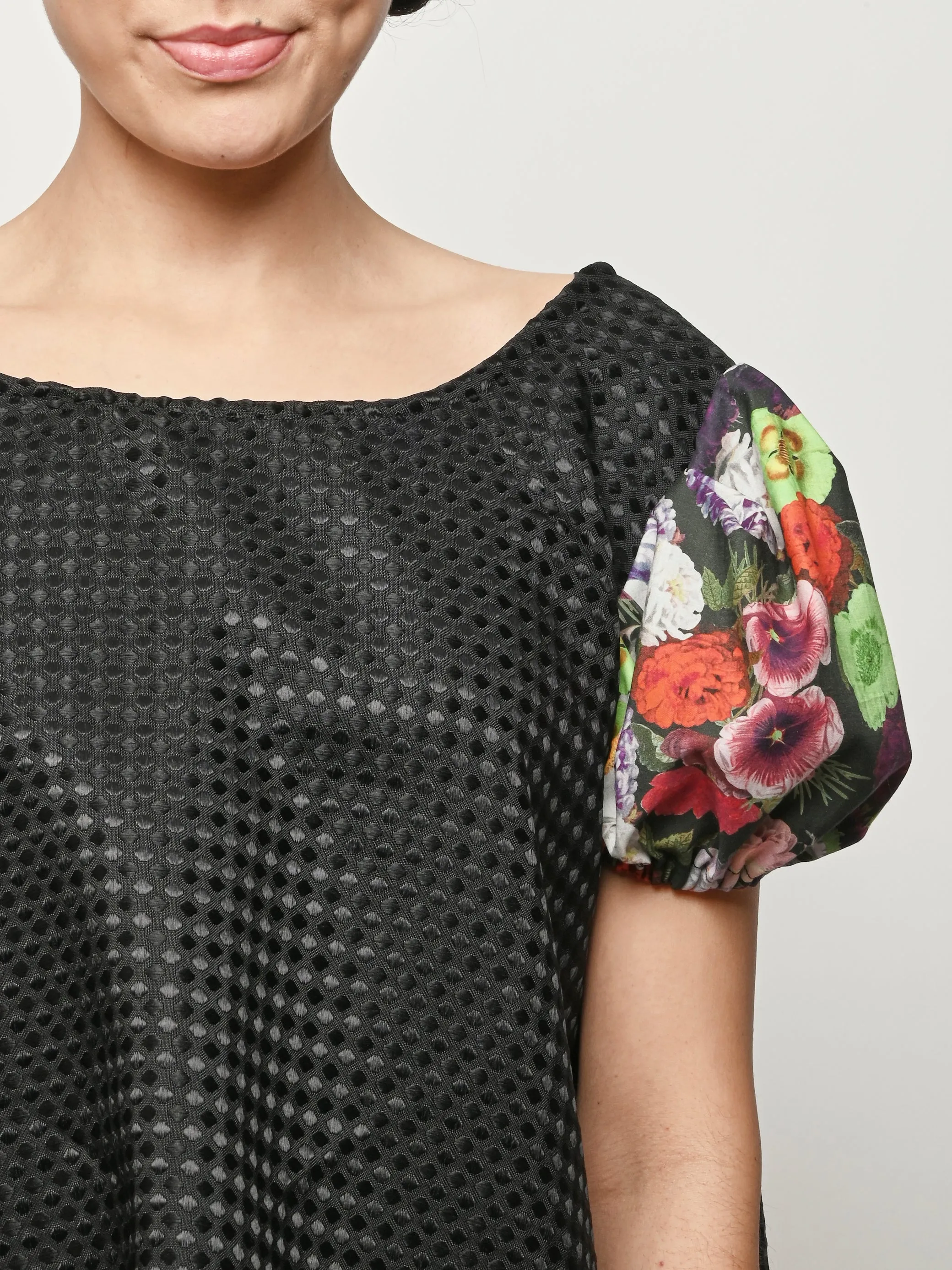 Black Dress W/Floral Detail sold by Frances May Houseline product image thumbnail 3