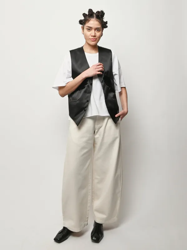 Black Satin Glove Vest made by Frances May Houseline