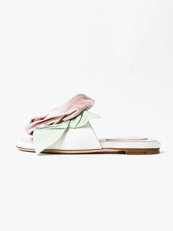 Ivory/Multi Pressed Rosette Slide made by Simone Rocha